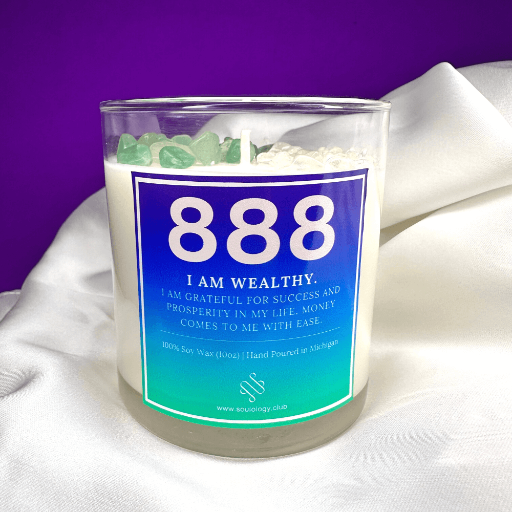 888 Angel Number Affirmation Candle