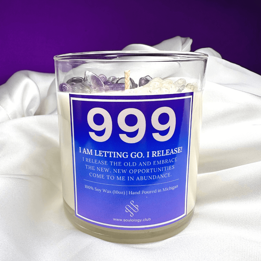 999 Angel Number Affirmation Candle