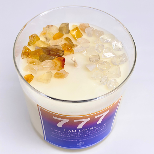 777 Angel Number Affirmation Candle