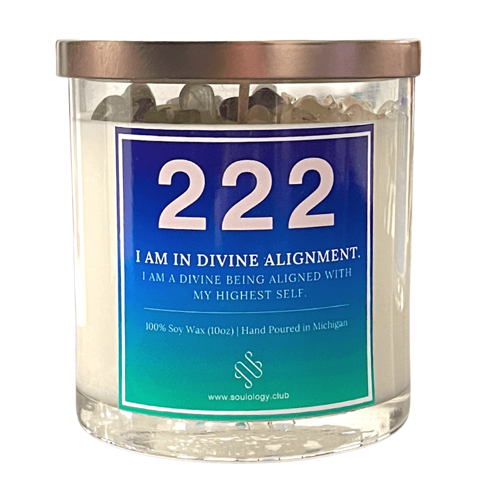 222 Angel Number Affirmation Candle
