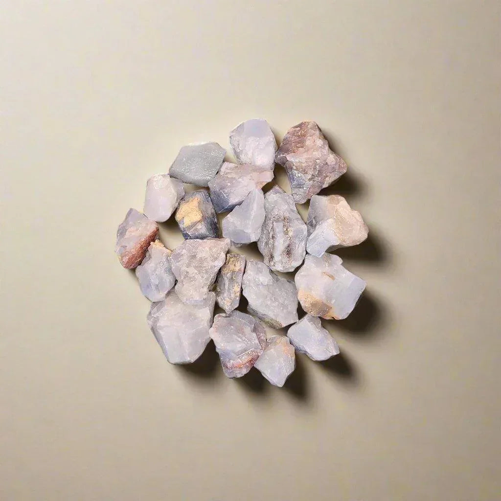 2 oz Raw Blue Calcite Stone Bags