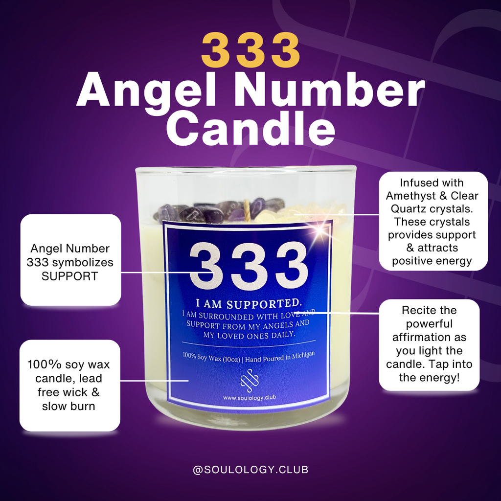 333 Angel Number Affirmation Candle