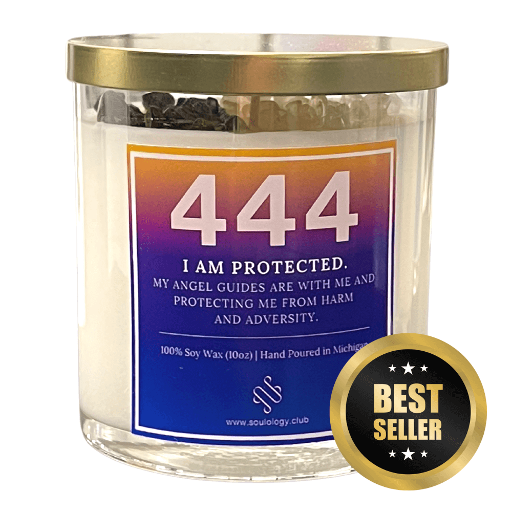 444 Angel Number Affirmation Candle