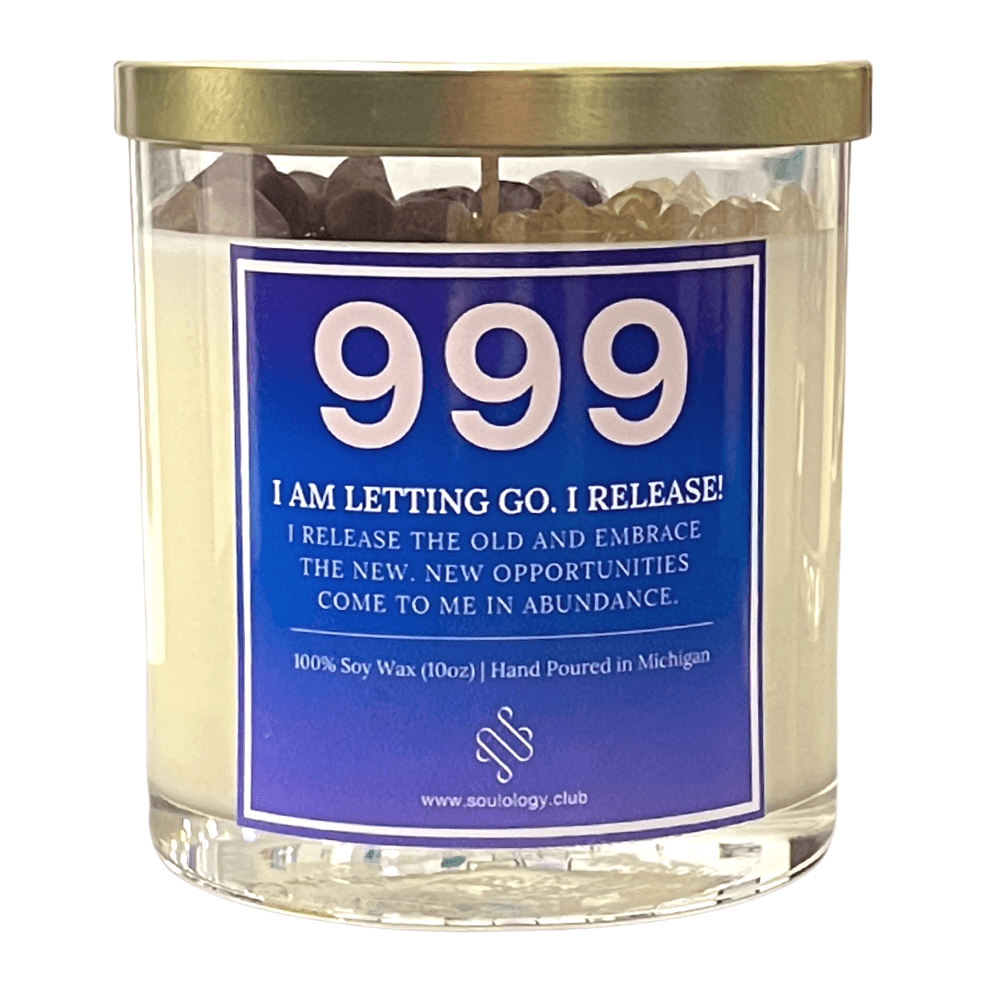 999 Angel Number Affirmation Candle