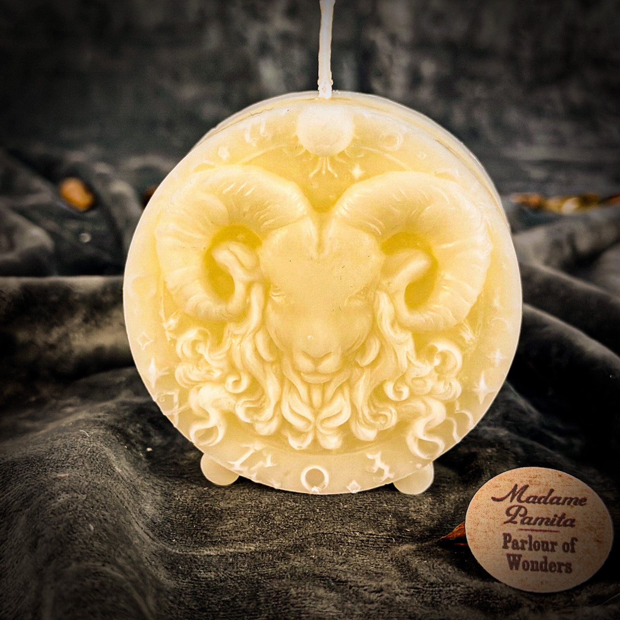 Beeswax Aries Ram Zodiac Spell Candle