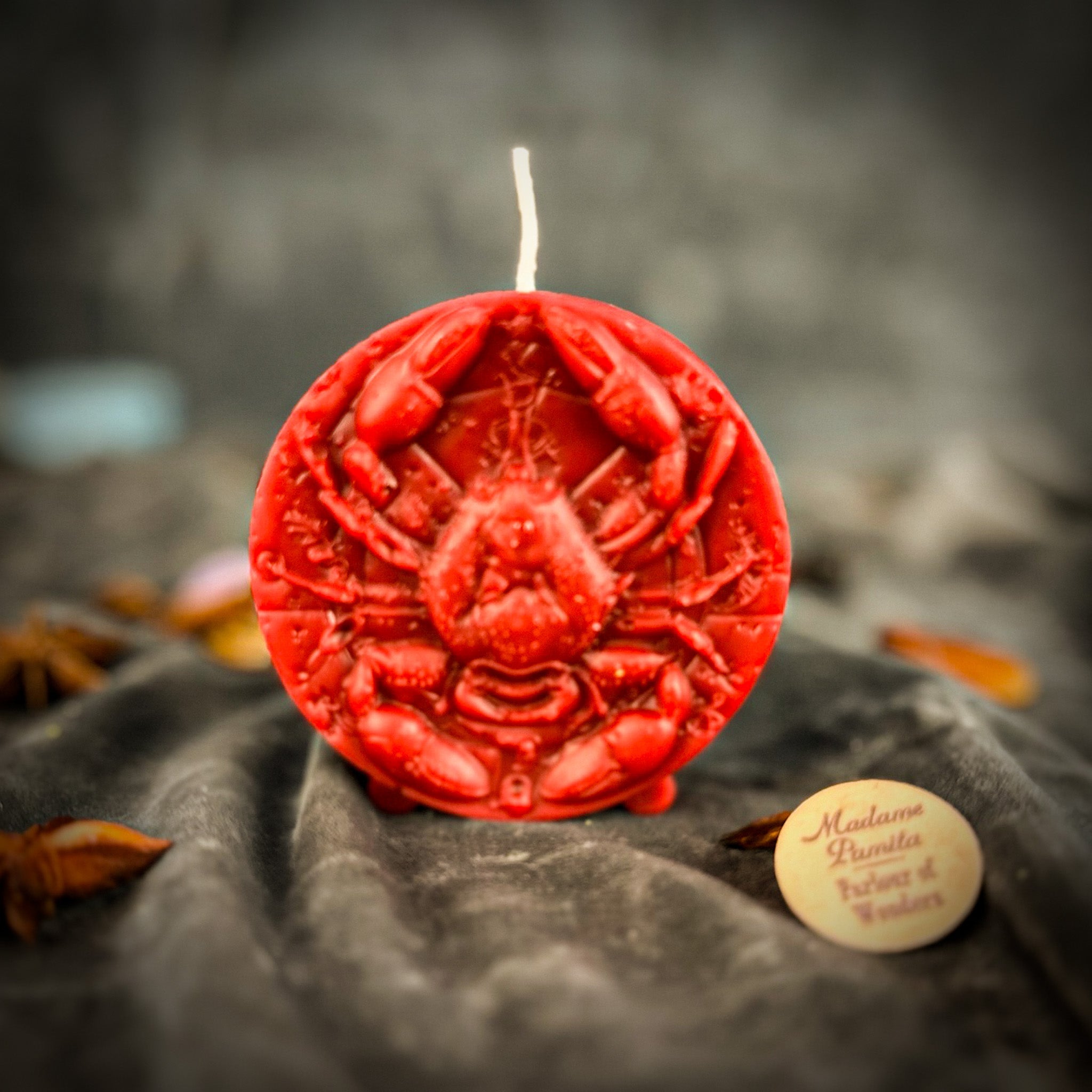 Beeswax Cancer Crab Zodiac Spell Candle