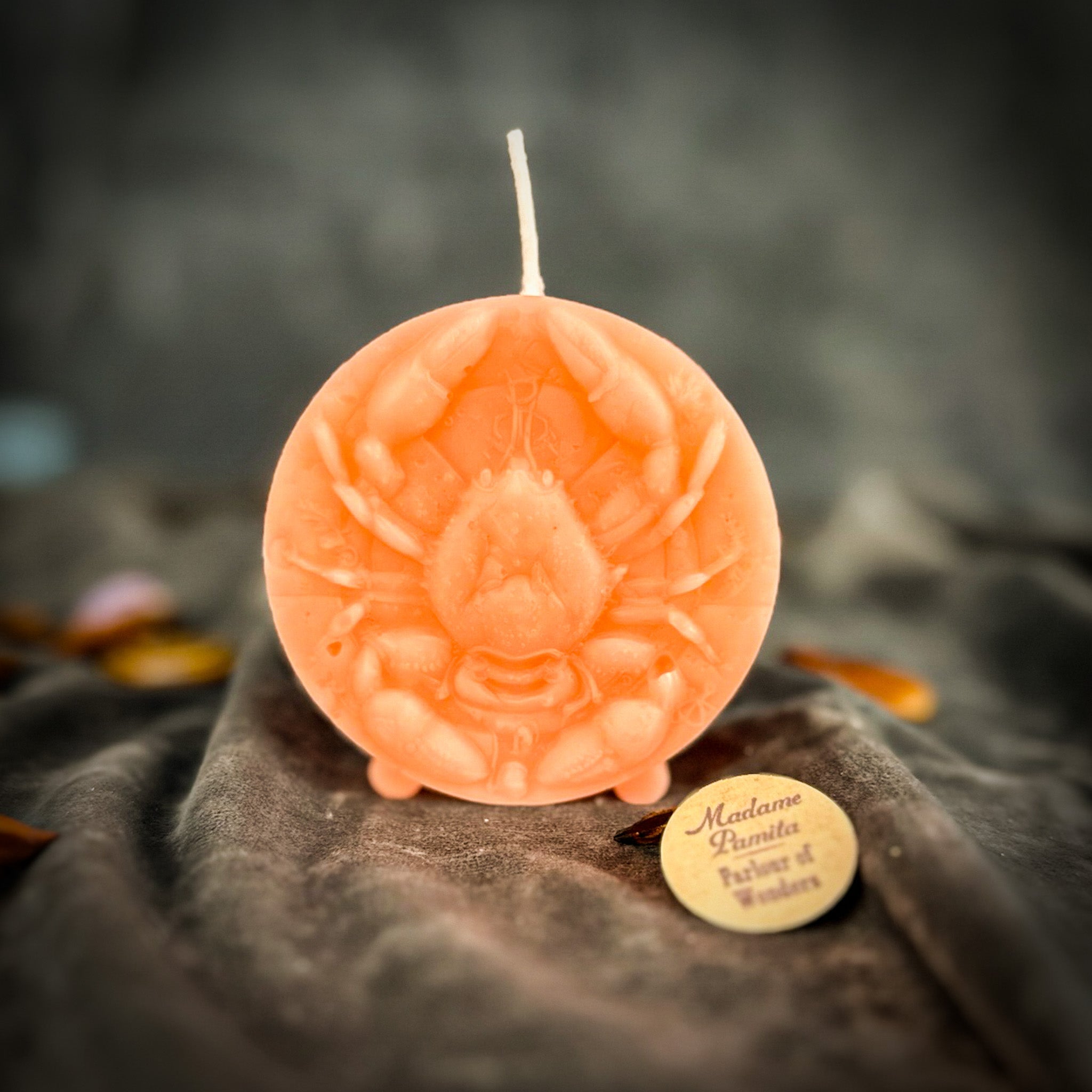 Beeswax Cancer Crab Zodiac Spell Candle