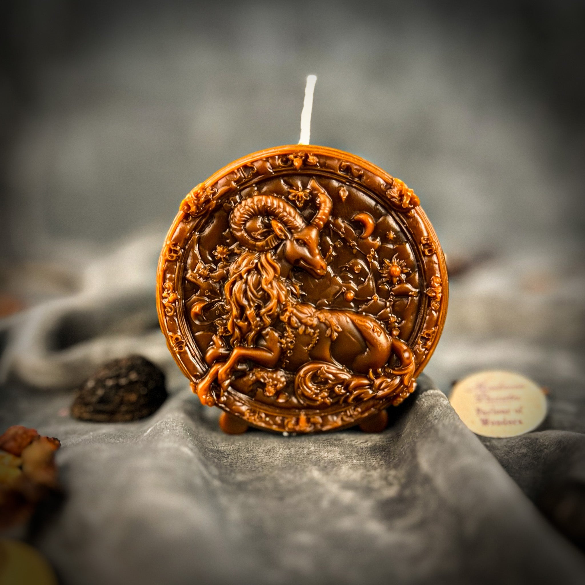Beeswax Capricorn Goat Zodiac Spell Candle
