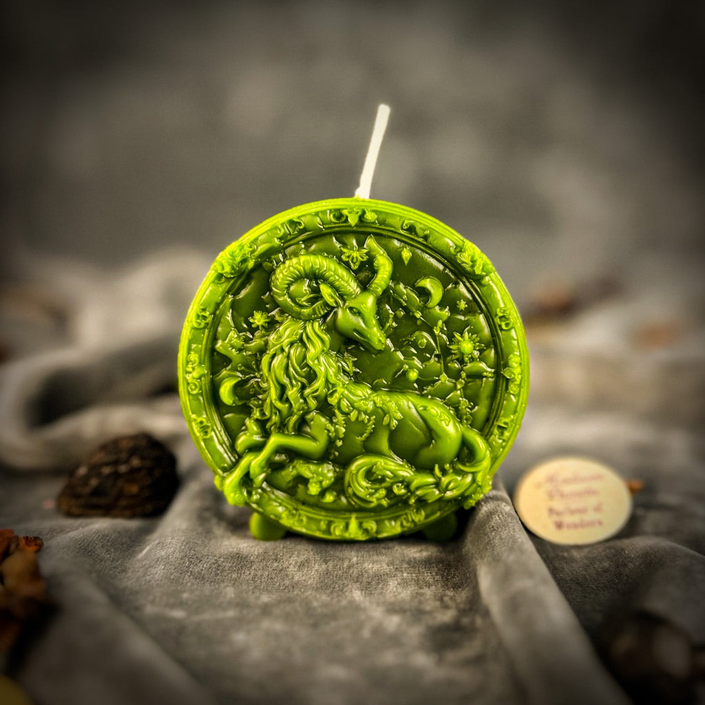 Beeswax Capricorn Goat Zodiac Spell Candle