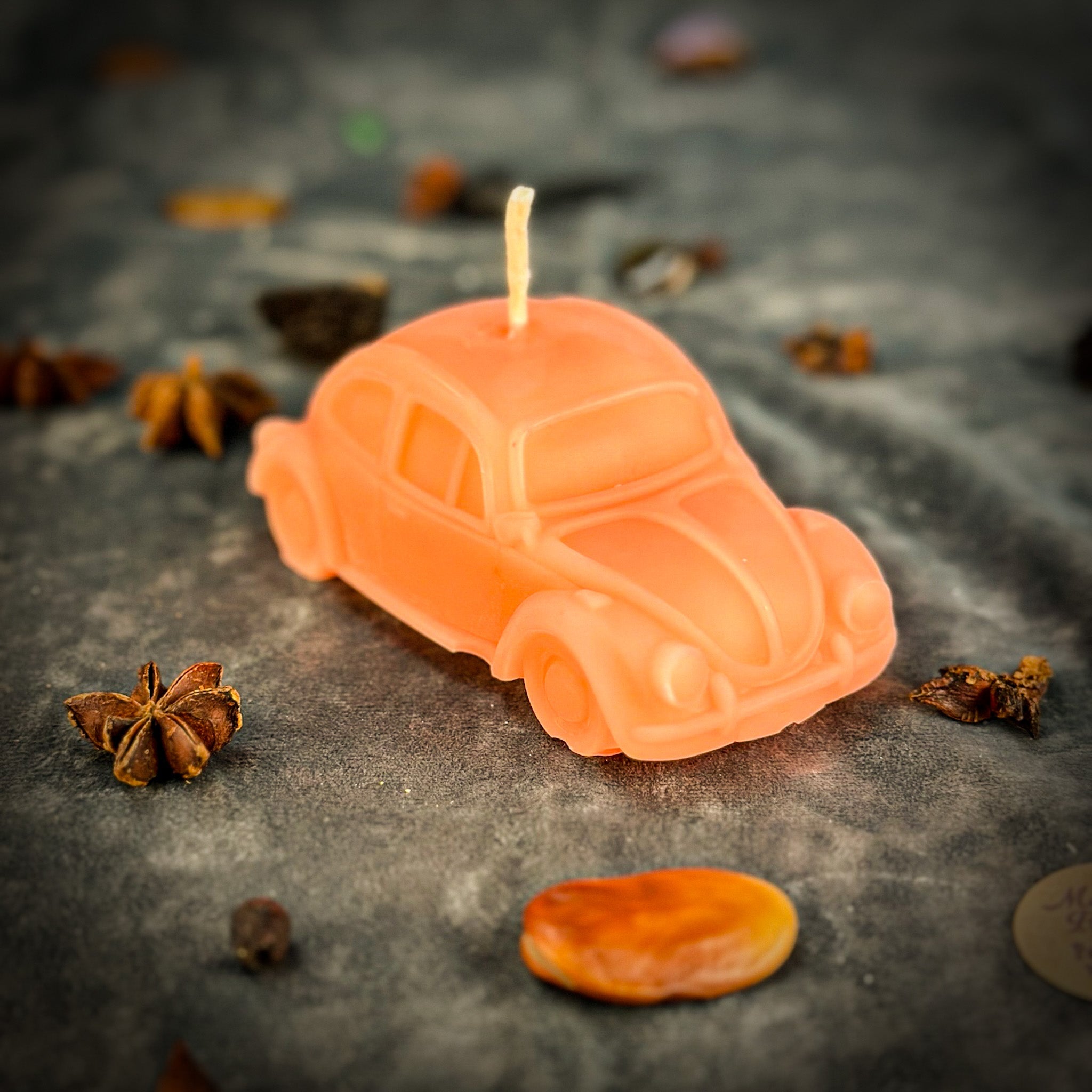 Beeswax Charmed Car Spell Candle