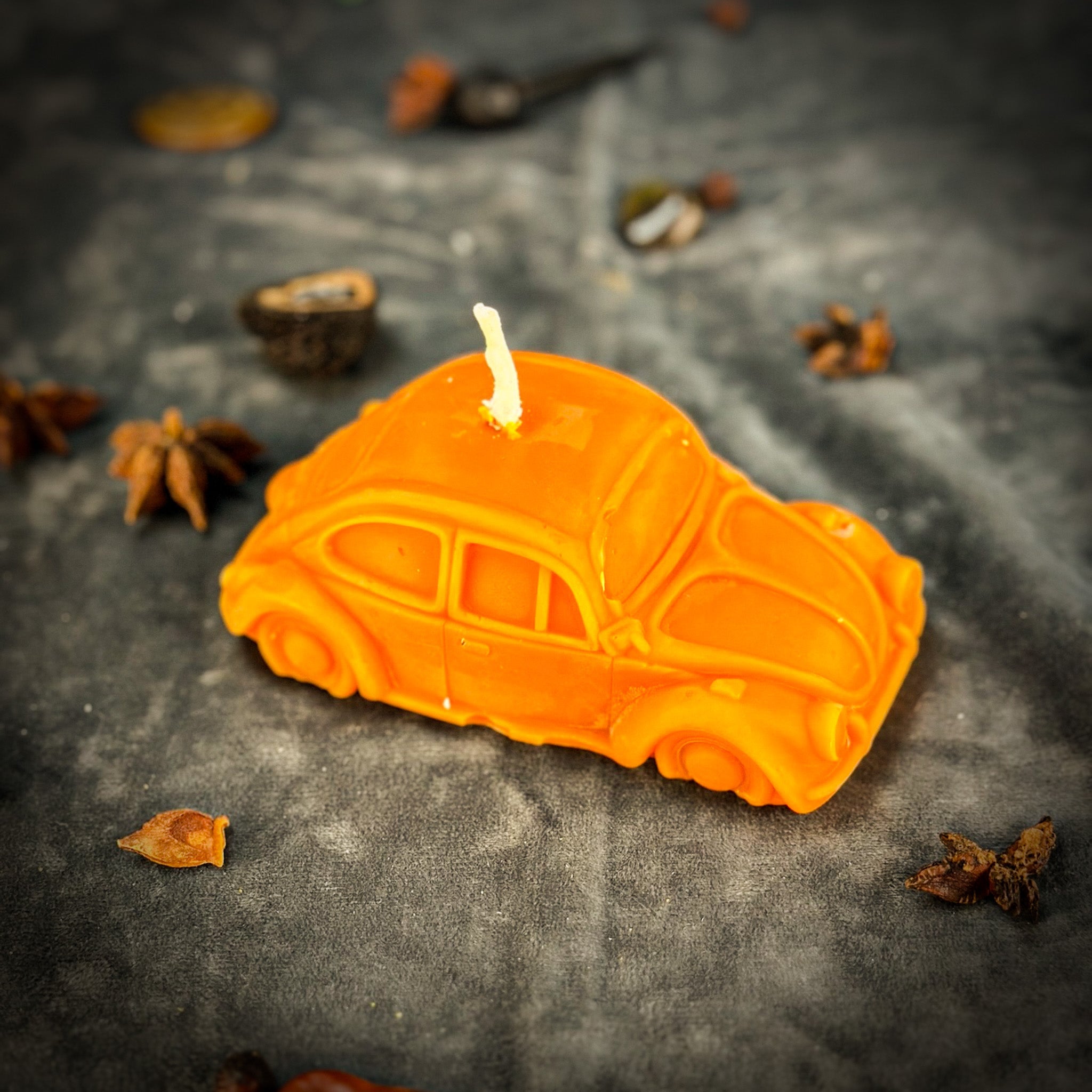 Beeswax Charmed Car Spell Candle