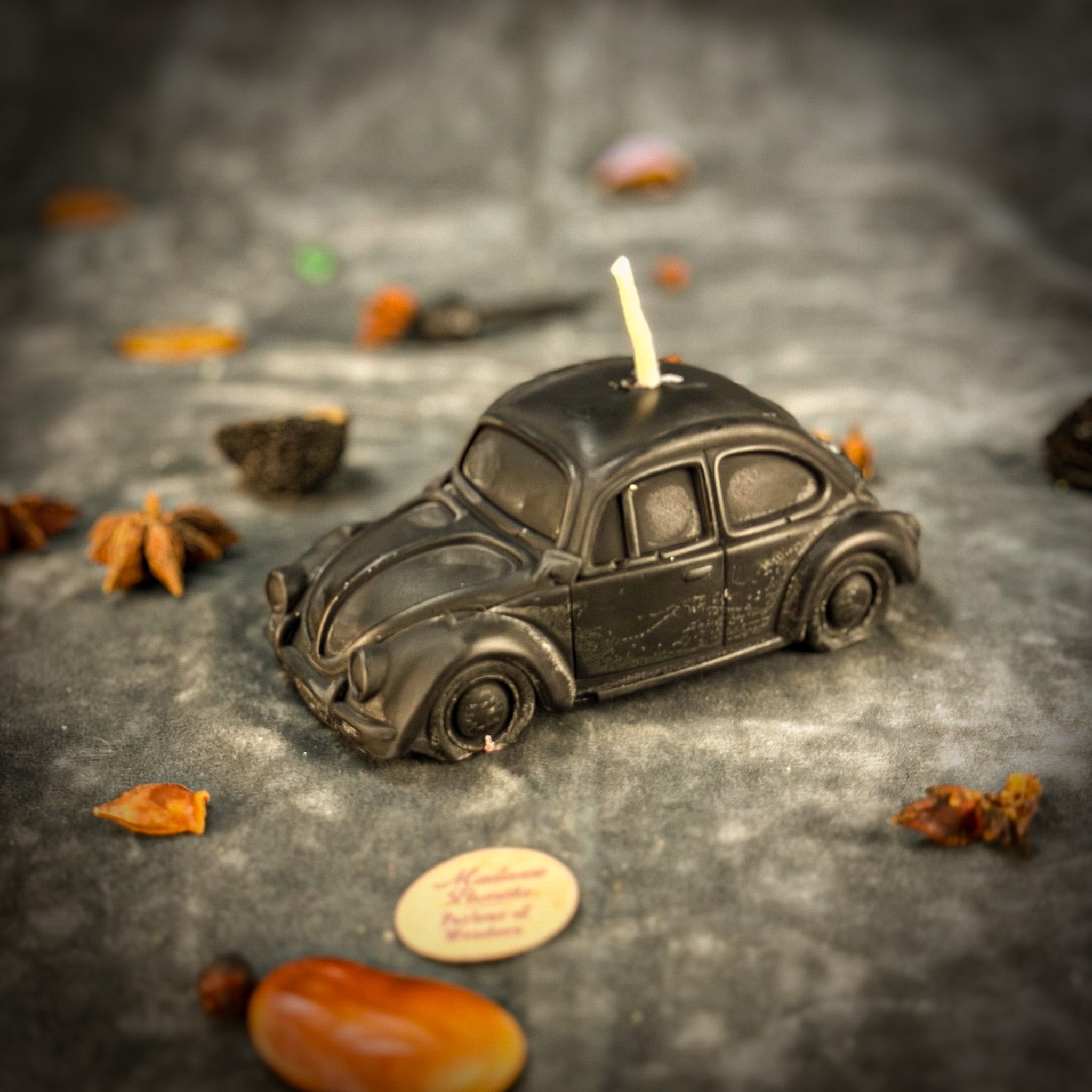 Beeswax Charmed Car Spell Candle