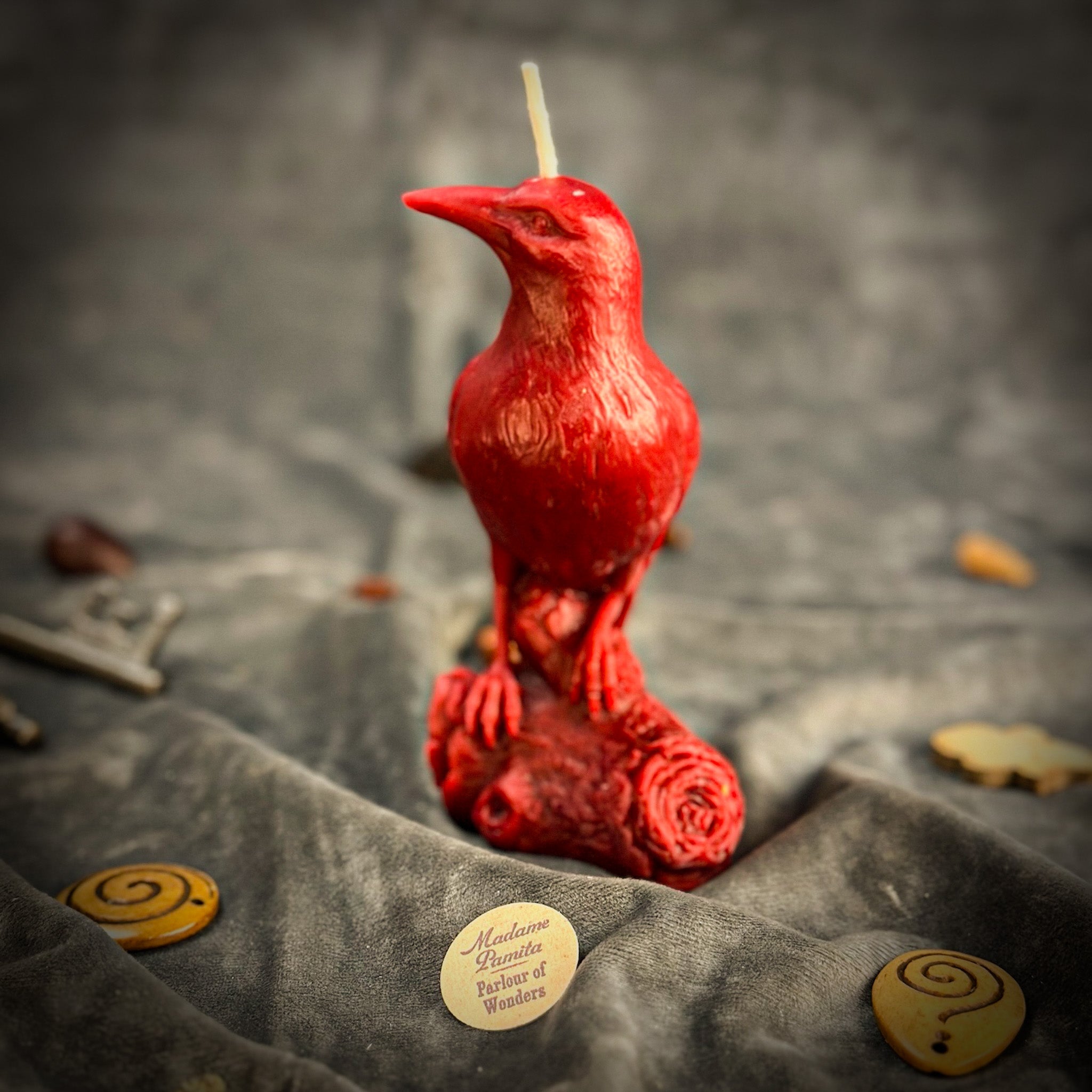 Beeswax Raven Magic Spell Candle