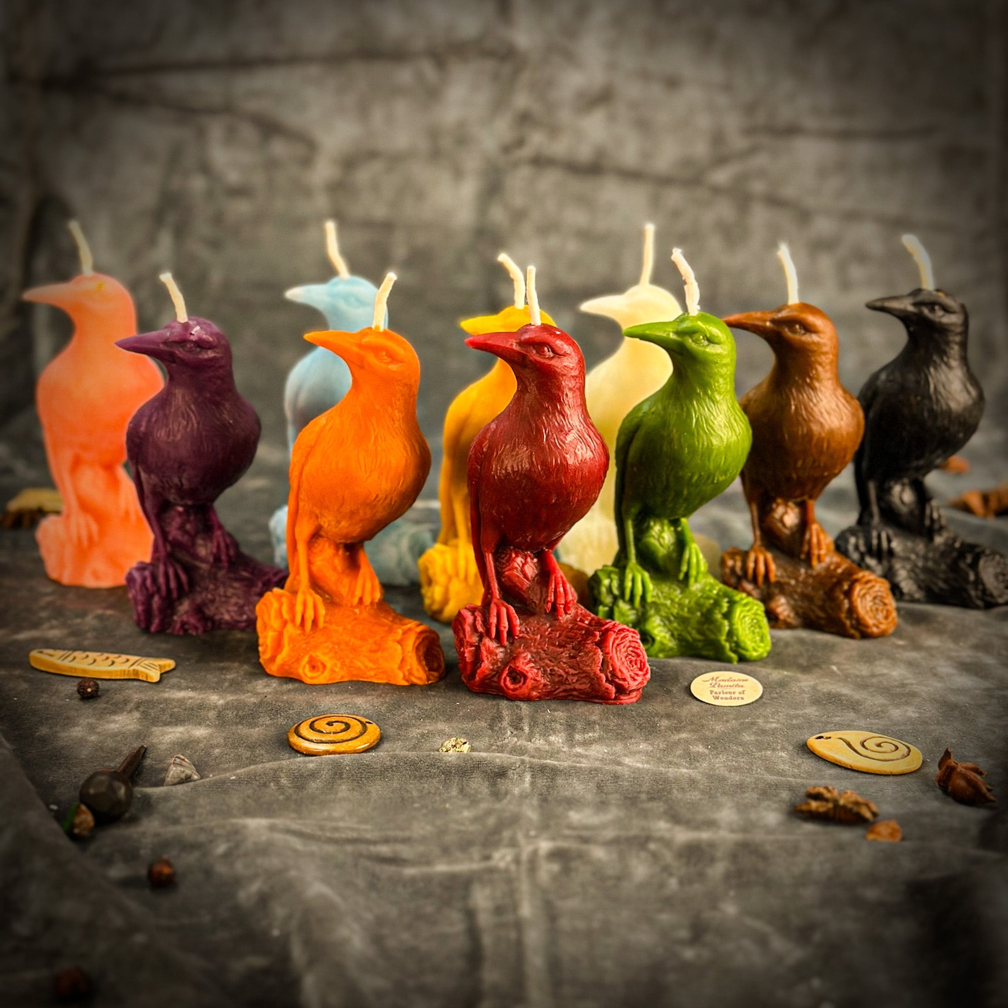 Beeswax Raven Magic Spell Candle