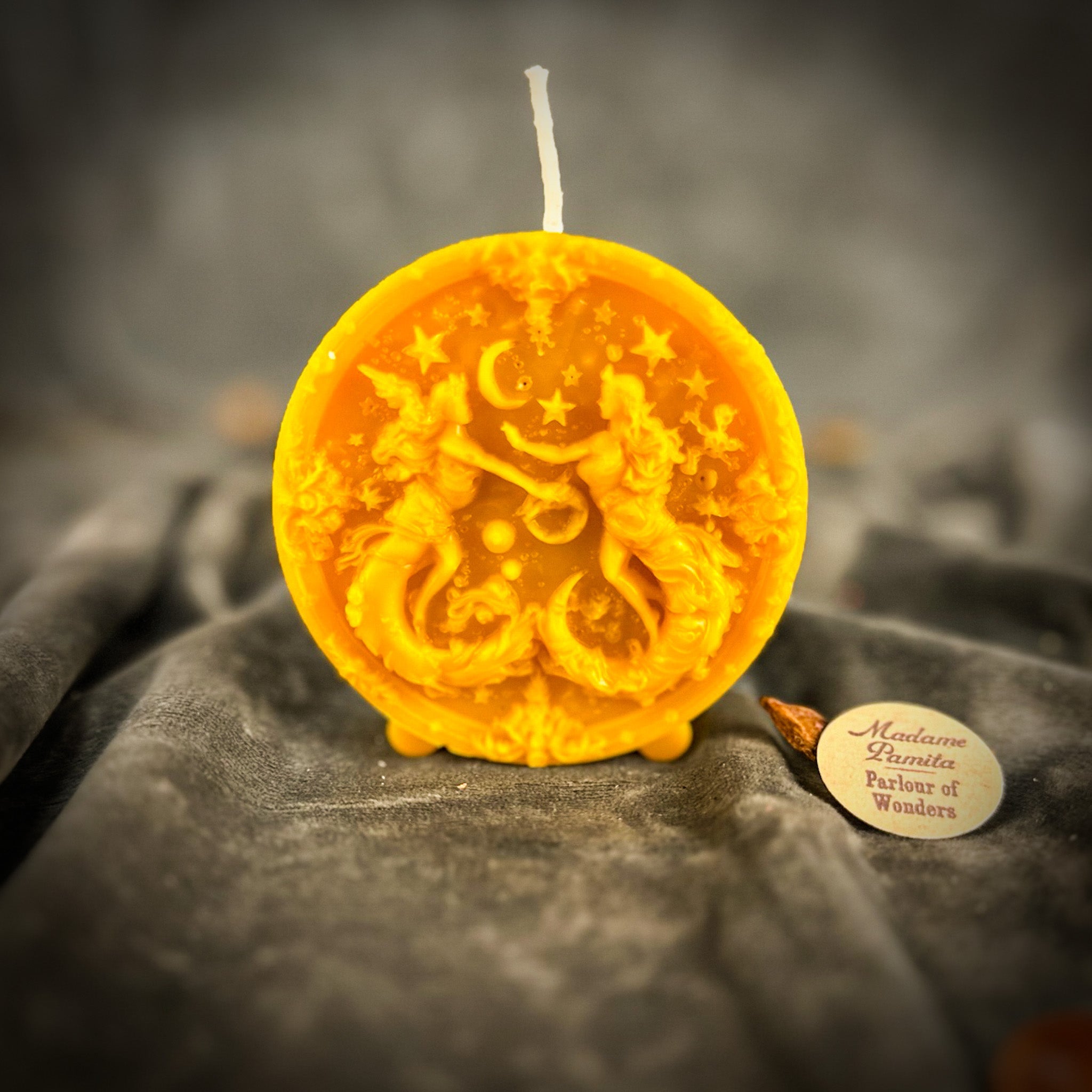 Beeswax Gemini Twins Zodiac Spell Candle