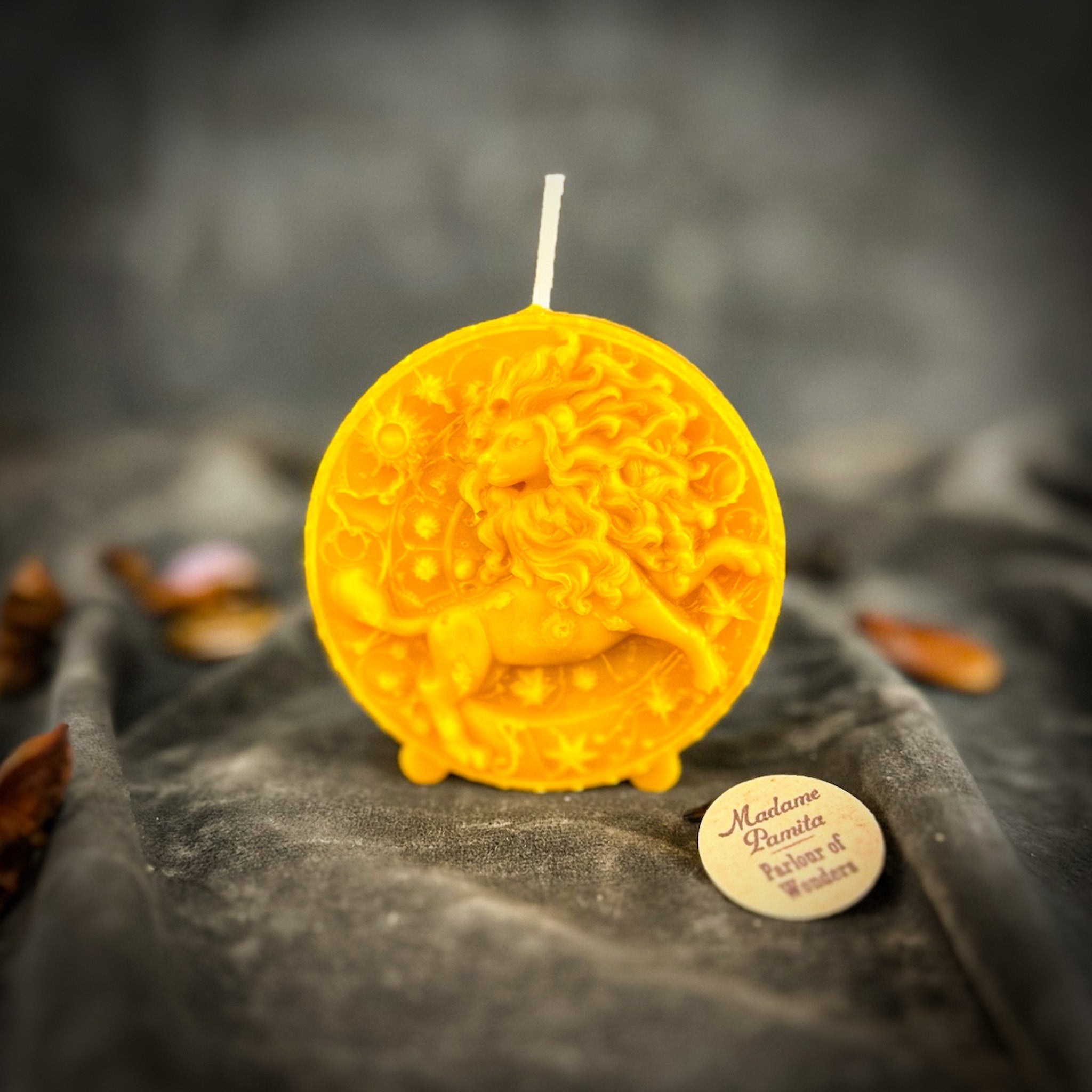 Beeswax Leo Lion Zodiac Spell Candle