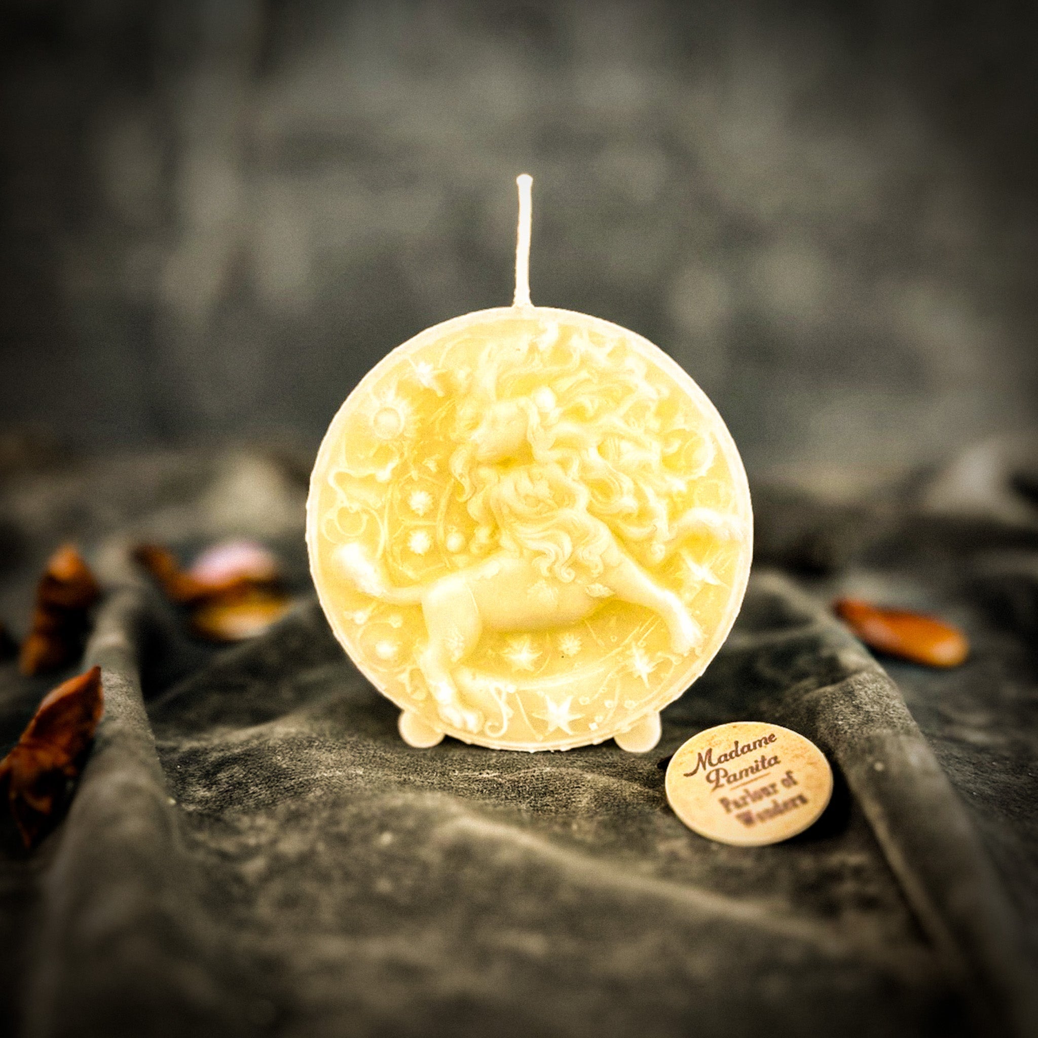 Beeswax Leo Lion Zodiac Spell Candle