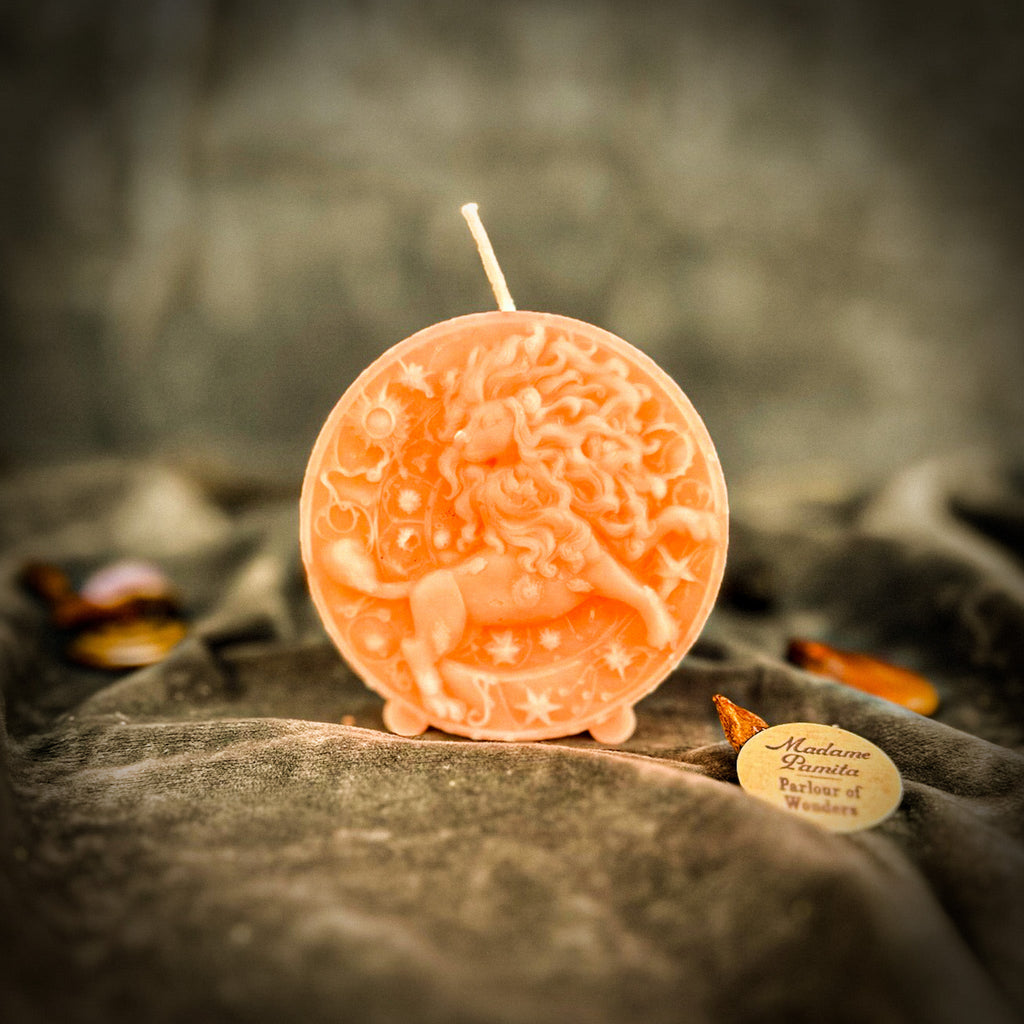 Beeswax Leo Lion Zodiac Spell Candle