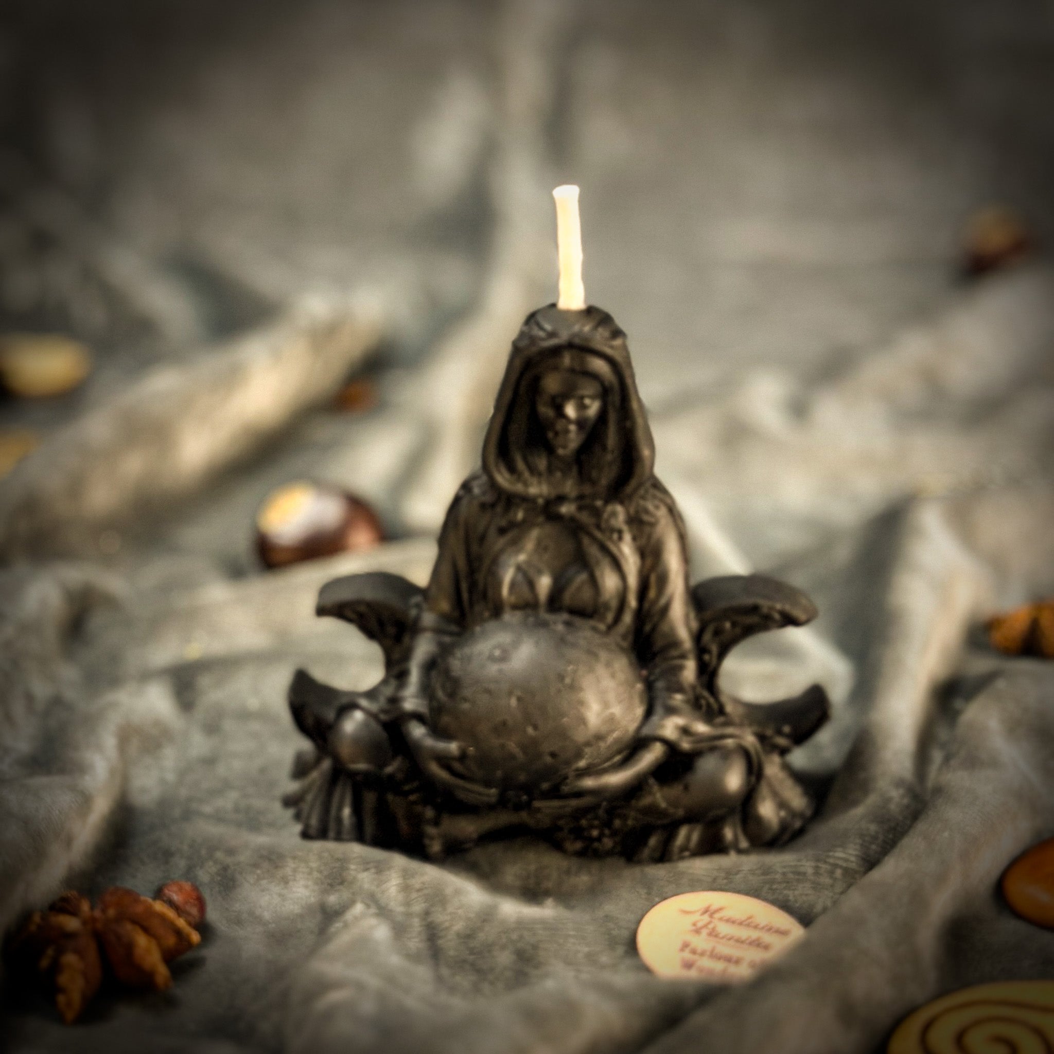 Beeswax Moon Goddess Spell Candle