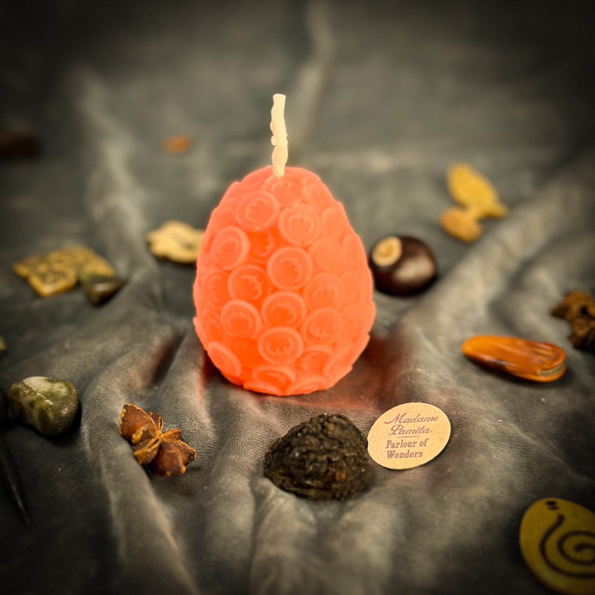 Beeswax Nest Egg Spell Candle
