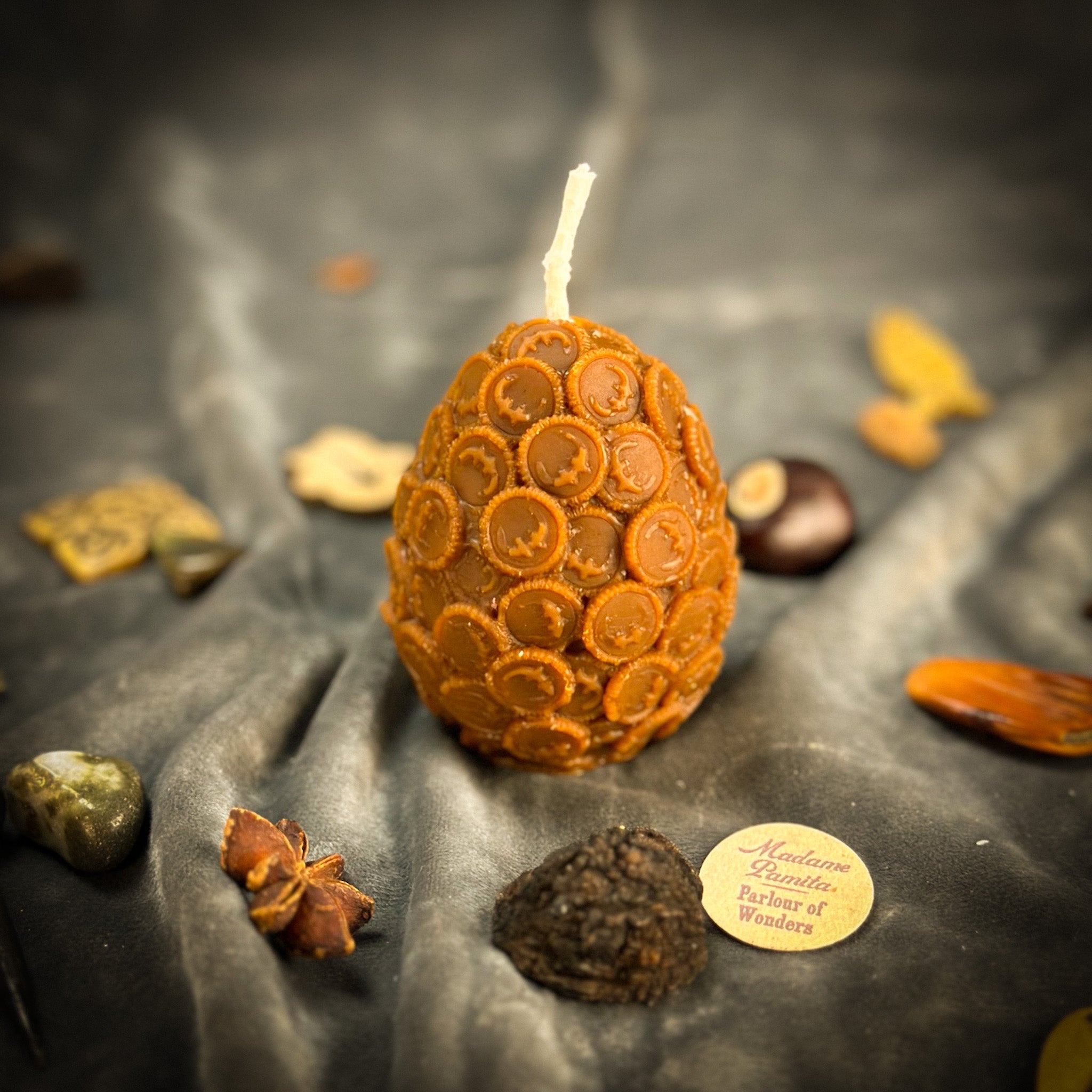 Beeswax Nest Egg Spell Candle