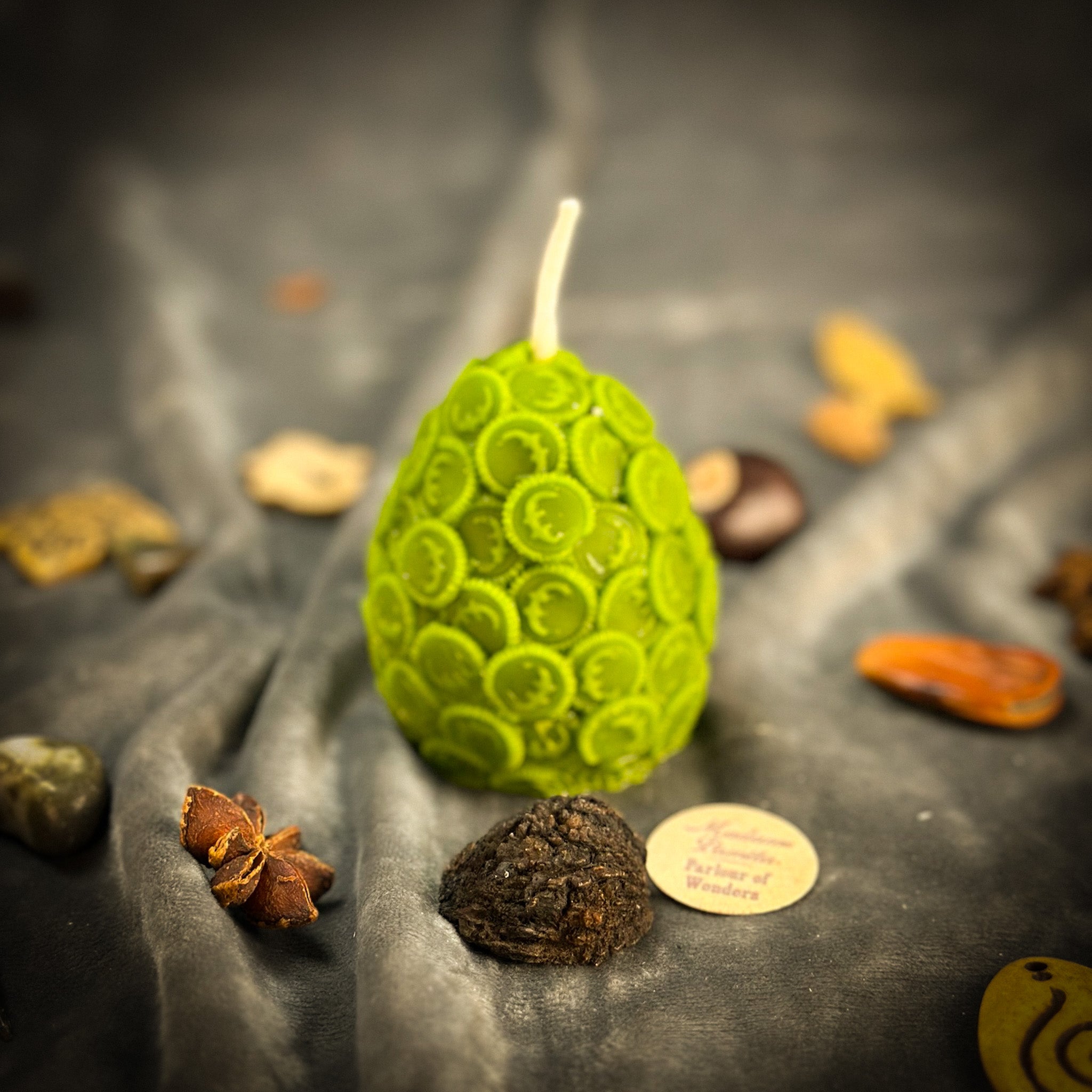 Beeswax Nest Egg Spell Candle