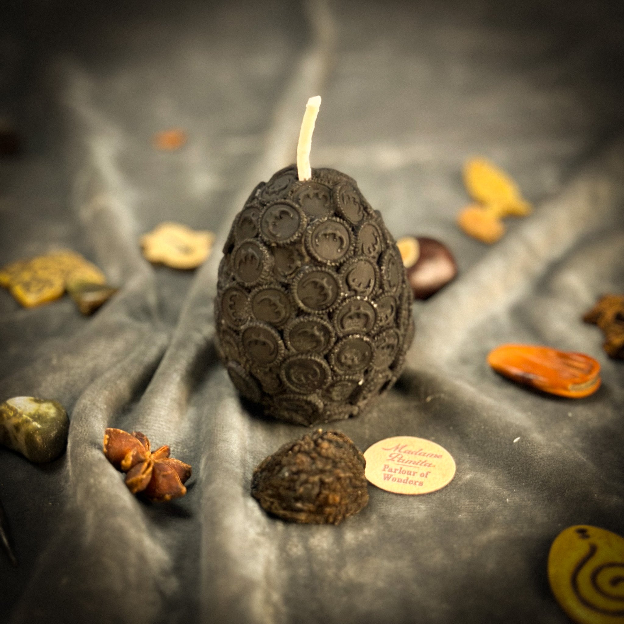 Beeswax Nest Egg Spell Candle