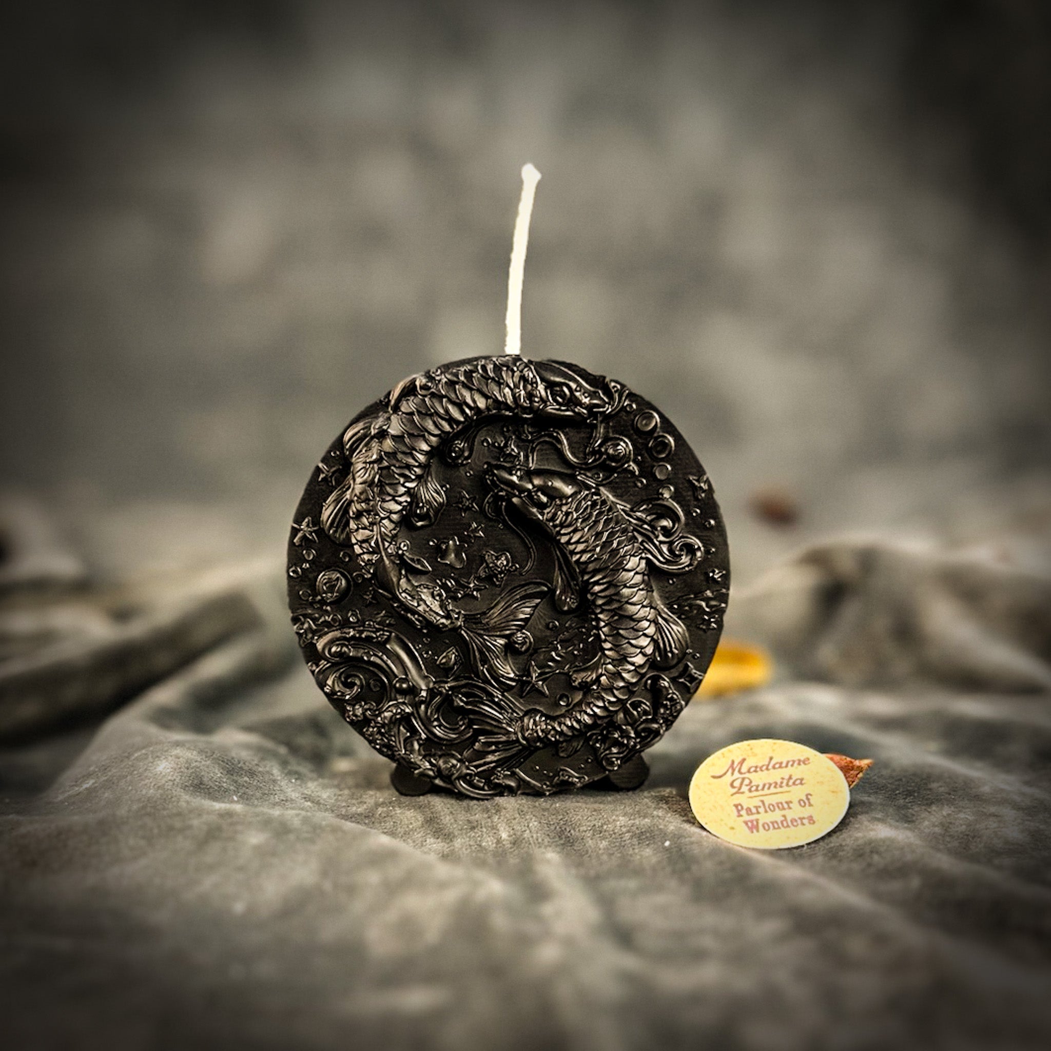 Beeswax Pisces Fish Zodiac Spell Candle