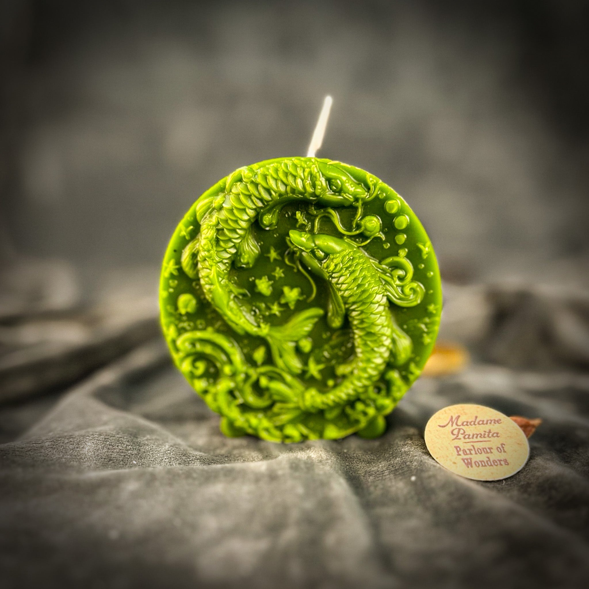 Beeswax Pisces Fish Zodiac Spell Candle