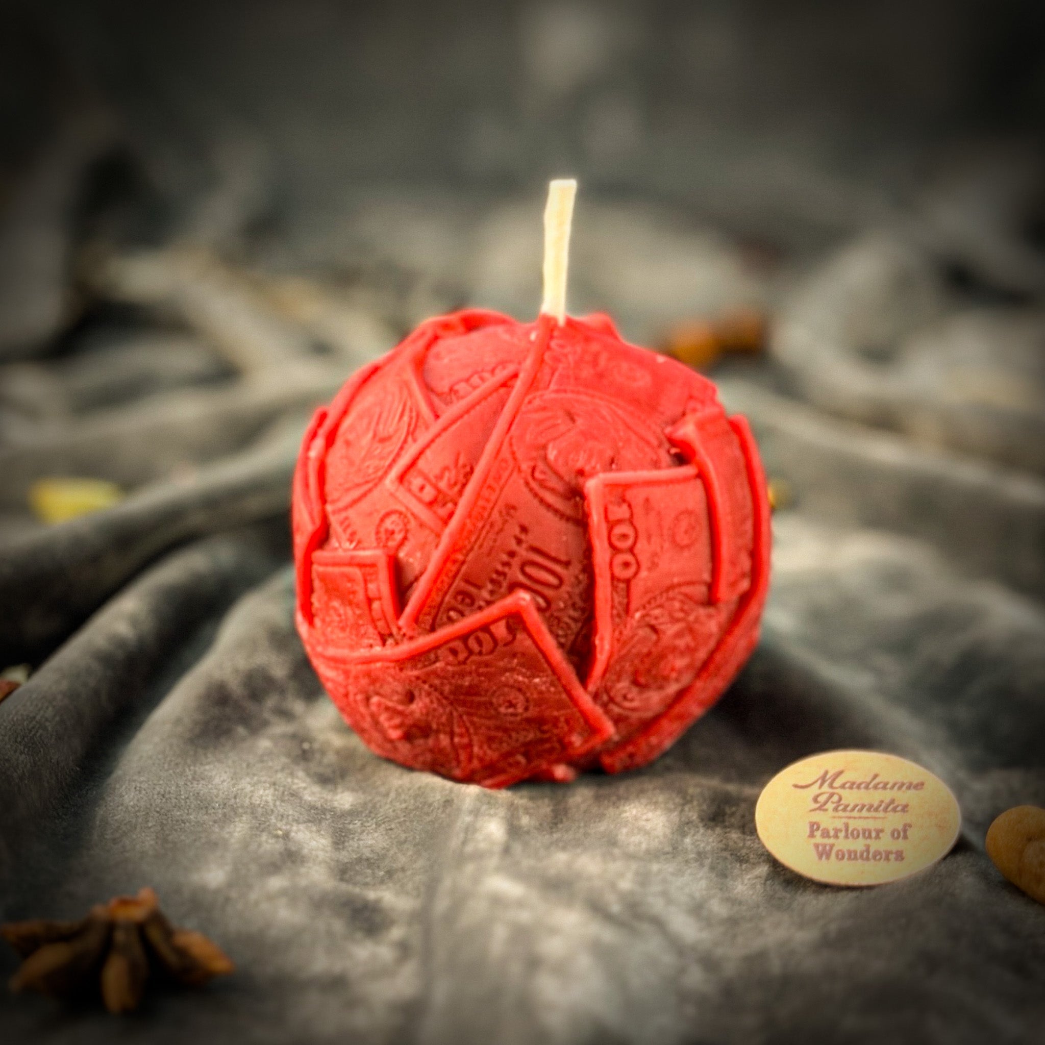 Beeswax Rolling in Dough Money Spell Candle