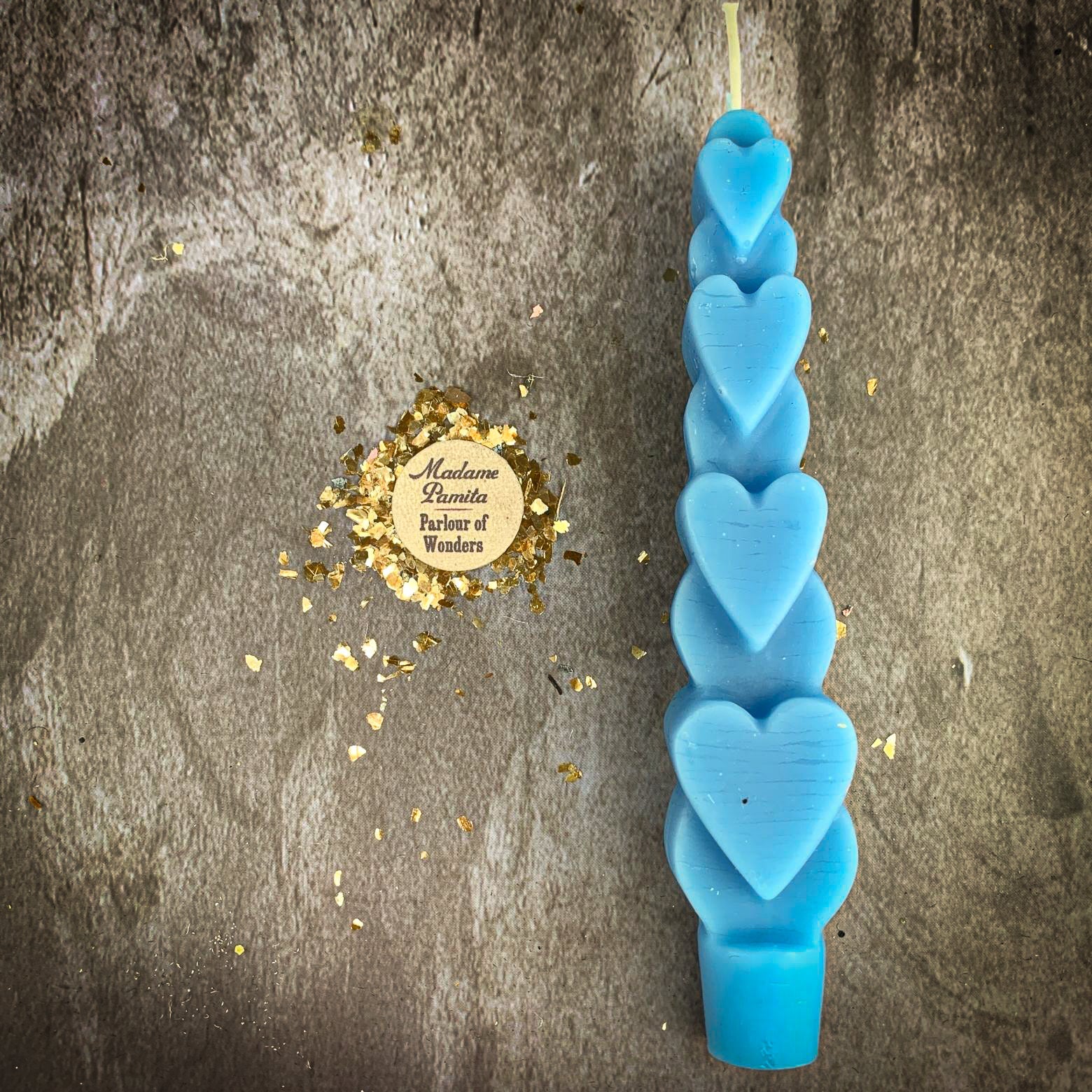 Beeswax Love Spell Heart Taper Candle