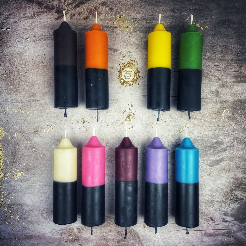 Beeswax Double Action Reversing Spell Candle - Protection & Curse Reversal Magic