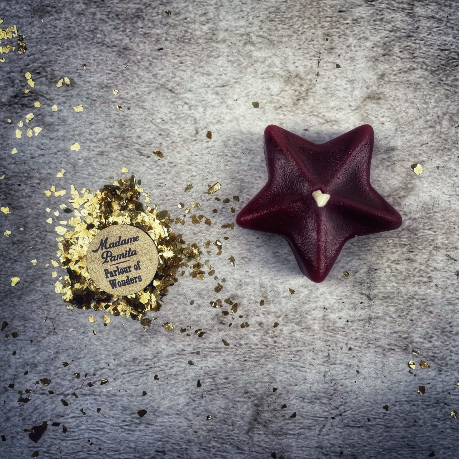 Beeswax Sister Star Spell Candle - Protection & Spiritual Power Magic