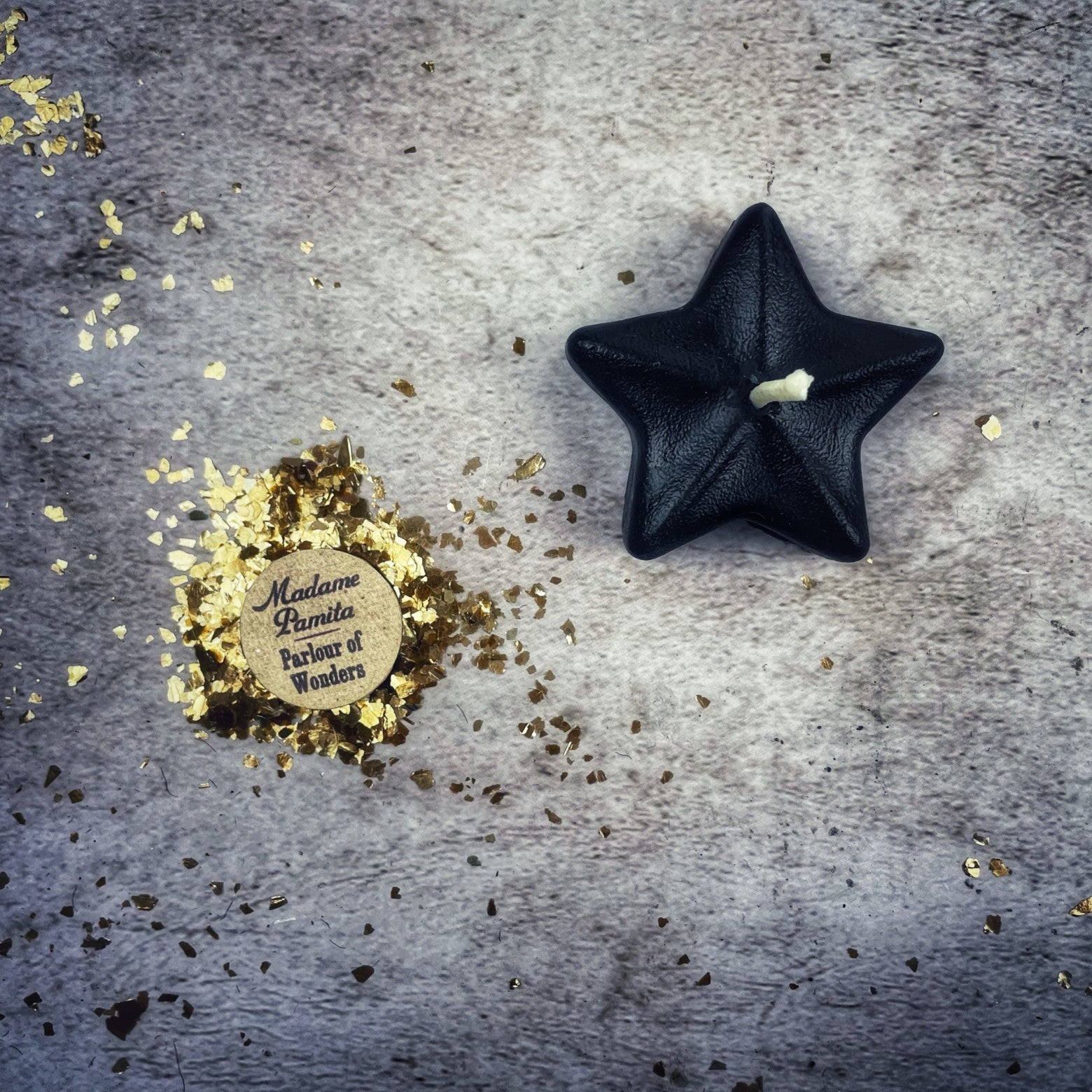 Beeswax Sister Star Spell Candle - Protection & Spiritual Power Magic