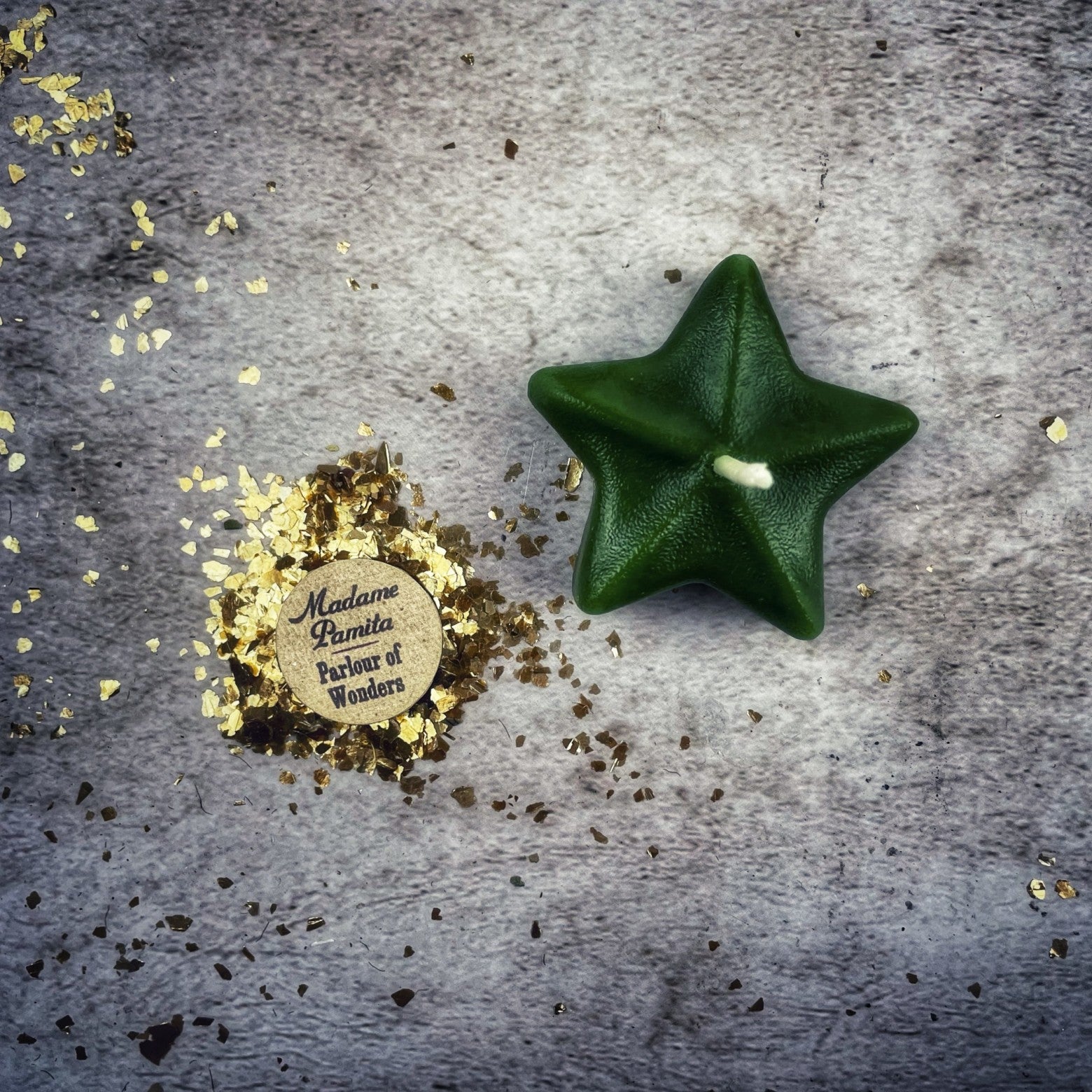 Beeswax Sister Star Spell Candle - Protection & Spiritual Power Magic