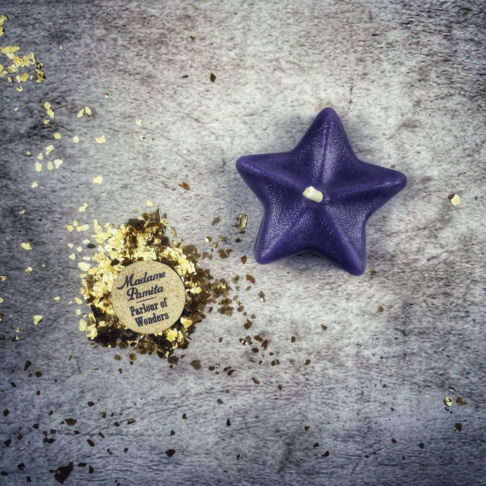 Beeswax Sister Star Spell Candle - Protection & Spiritual Power Magic