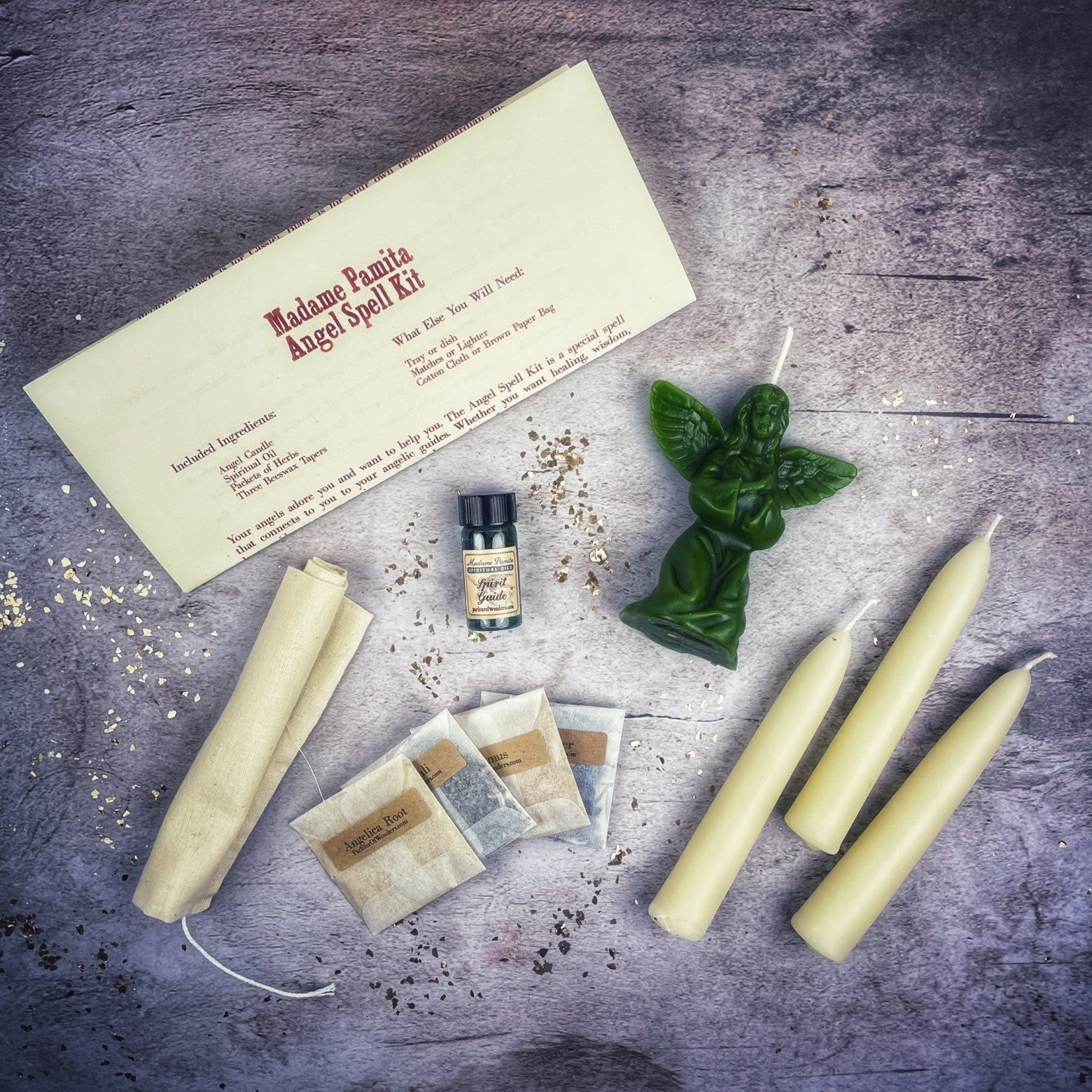 Angel Candle Spell Kit - Connect with Spirit Guides & Divine Blessings