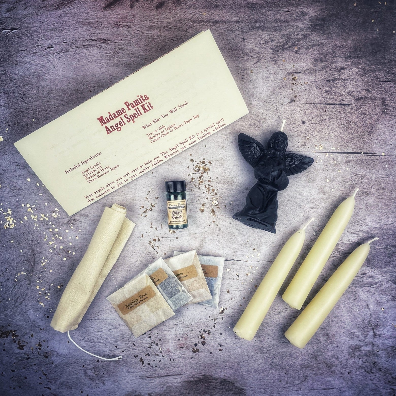 Angel Candle Spell Kit - Connect with Spirit Guides & Divine Blessings