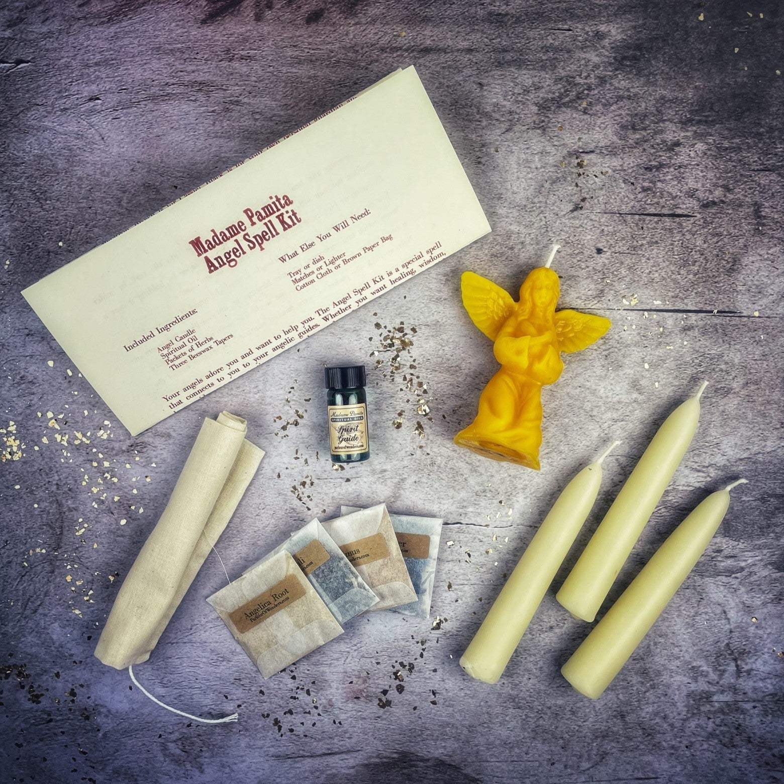Angel Candle Spell Kit - Connect with Spirit Guides & Divine Blessings