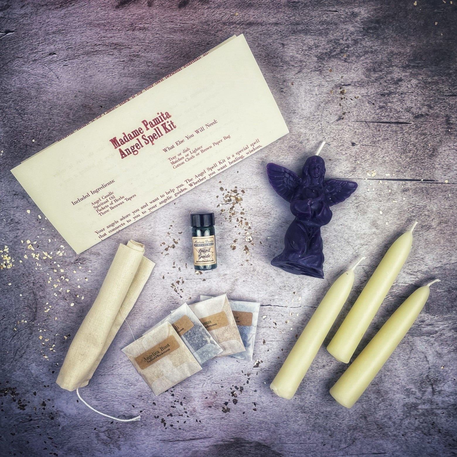 Angel Candle Spell Kit - Connect with Spirit Guides & Divine Blessings