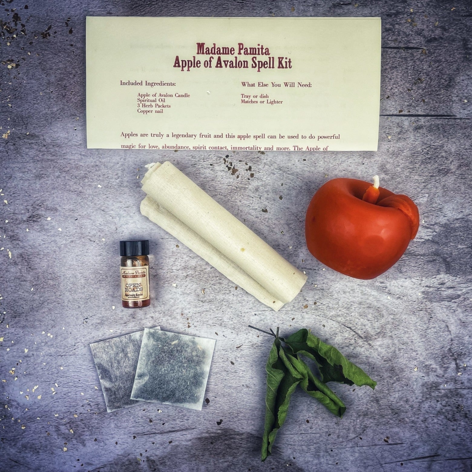 Apple of Avalon Candle Spell Kit - Love, Abundance & Ancient Magic