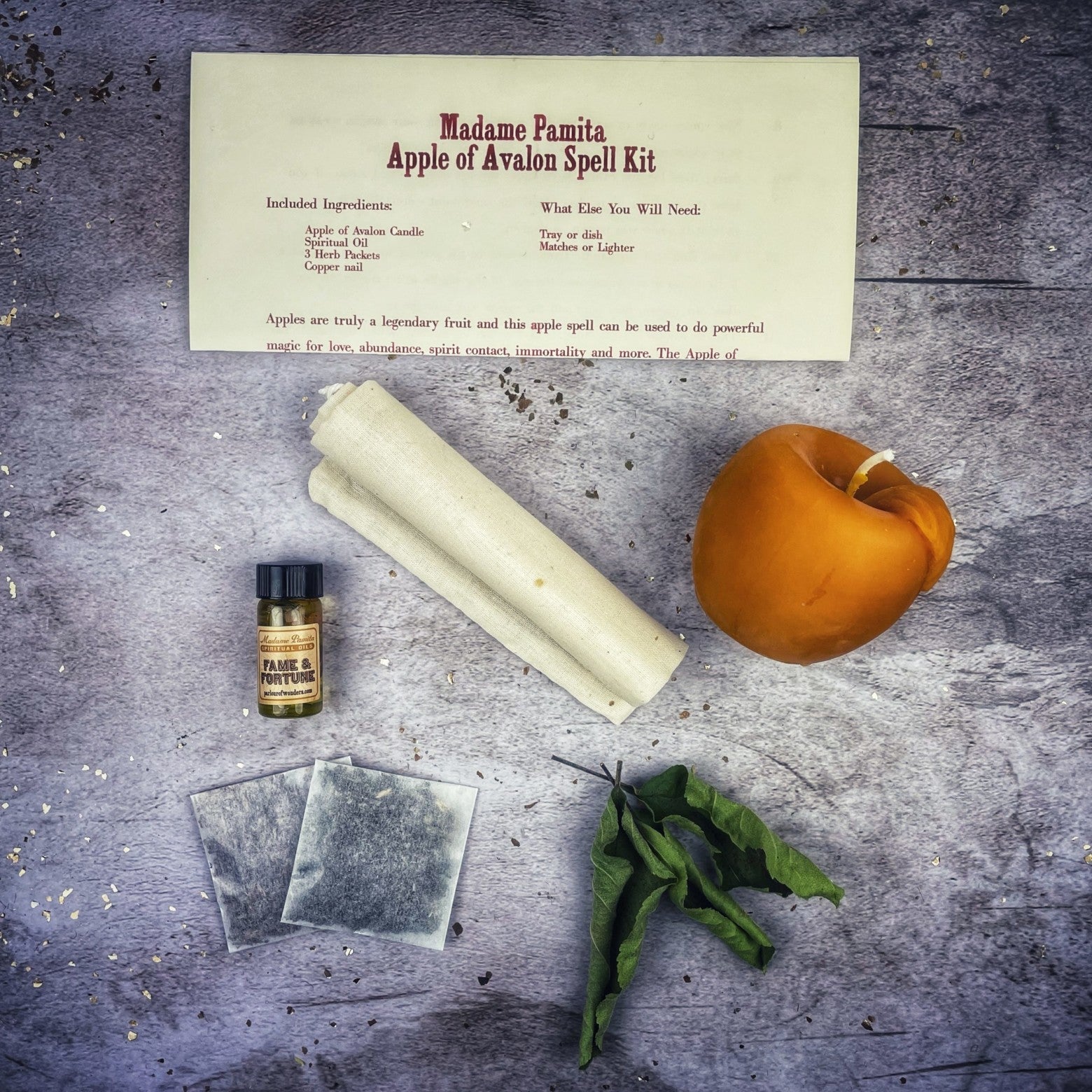 Apple of Avalon Candle Spell Kit - Love, Abundance & Ancient Magic