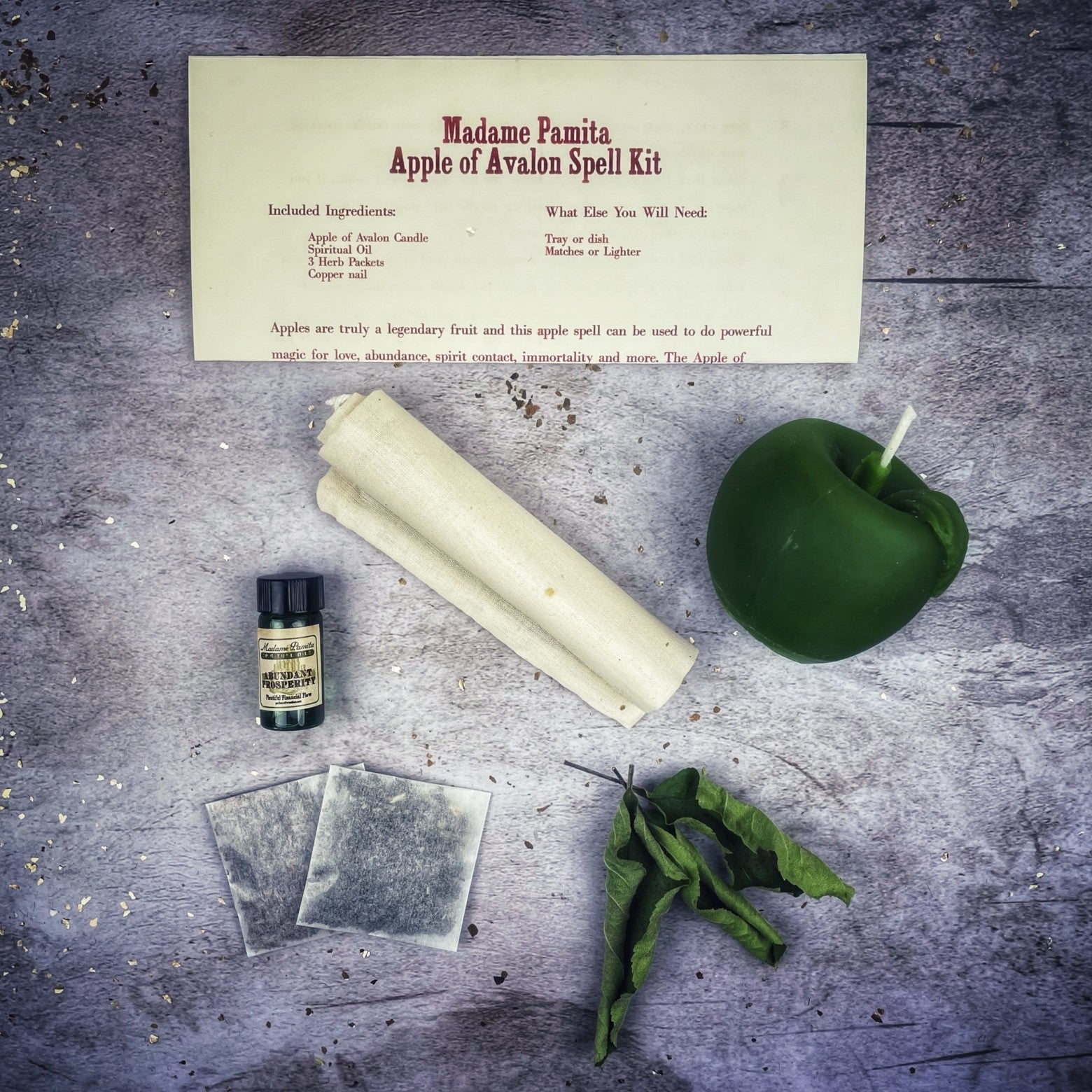 Apple of Avalon Candle Spell Kit - Love, Abundance & Ancient Magic