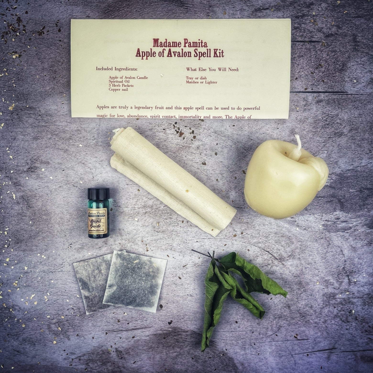 Apple of Avalon Candle Spell Kit - Love, Abundance & Ancient Magic