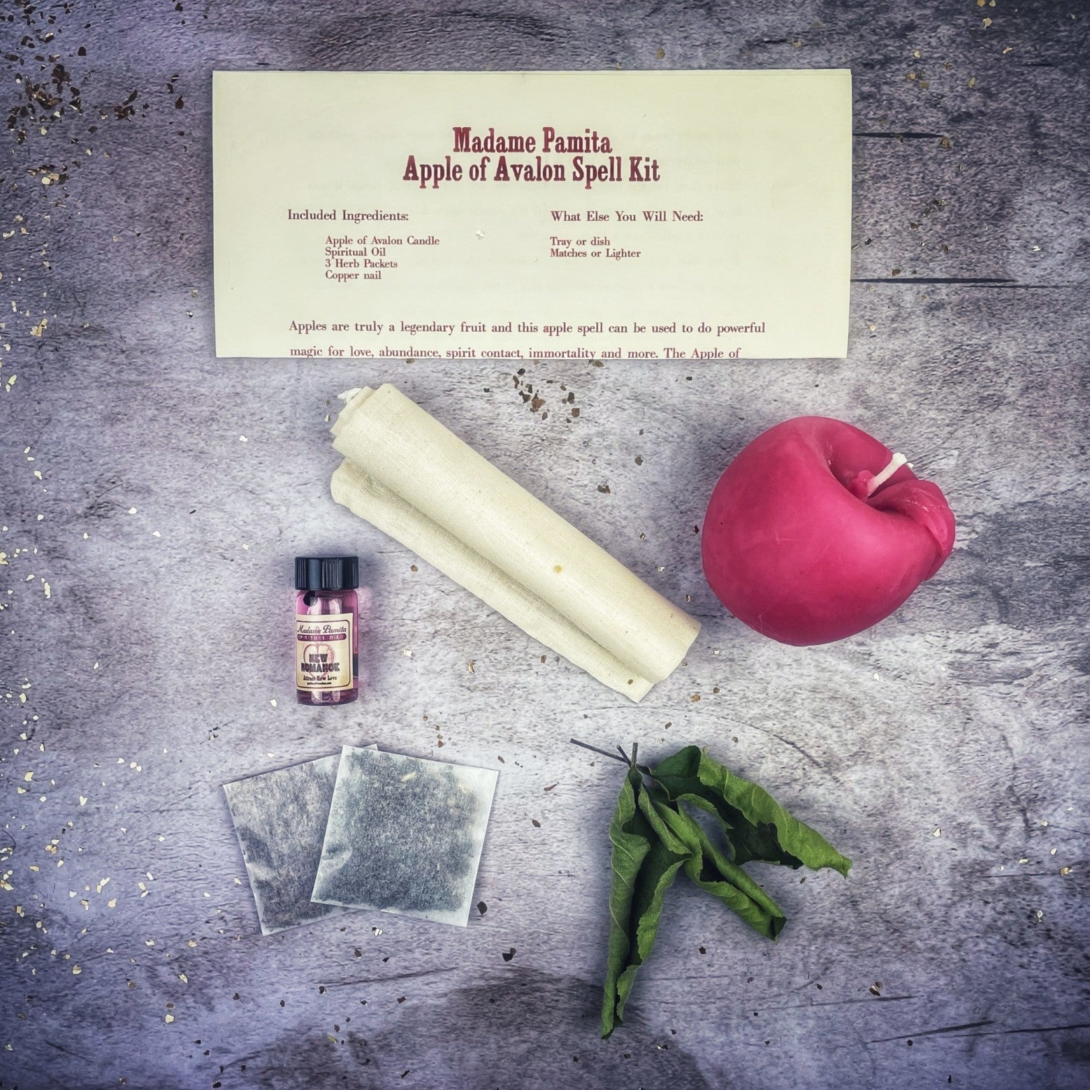 Apple of Avalon Candle Spell Kit - Love, Abundance & Ancient Magic