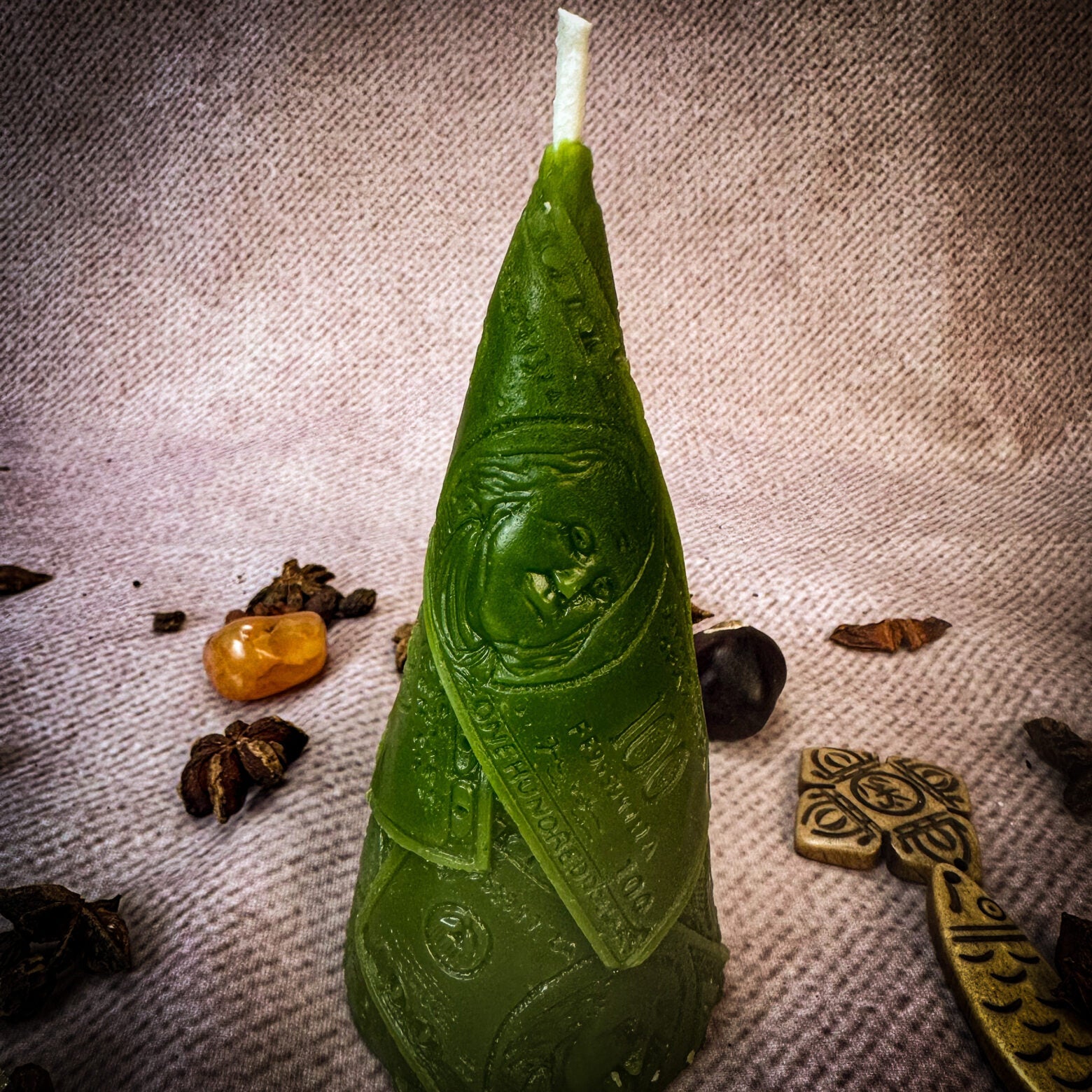 Beeswax Money Maker Spell Candle