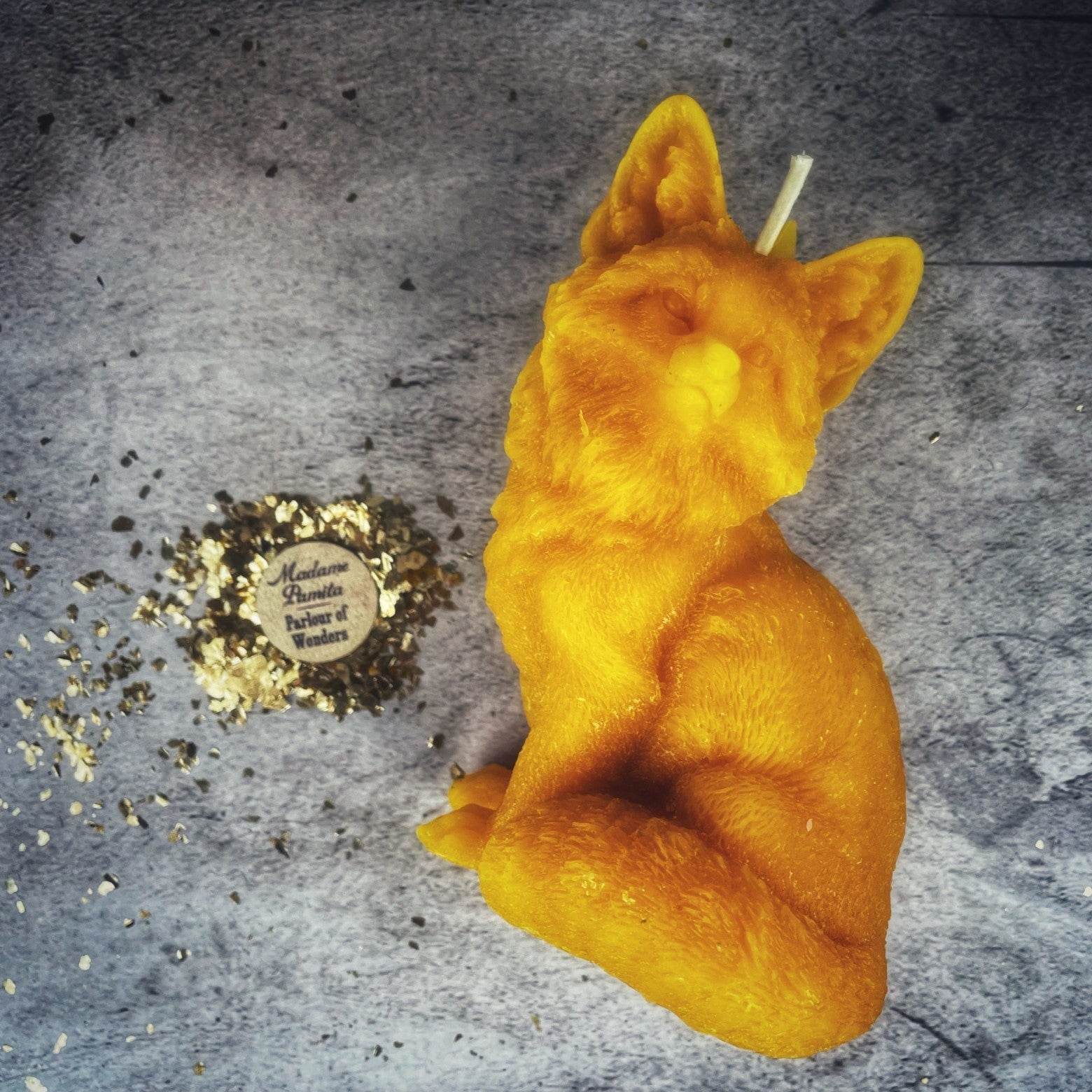 Beeswax Fast Fox Spell Candle - Quick Results & Cunning Magic