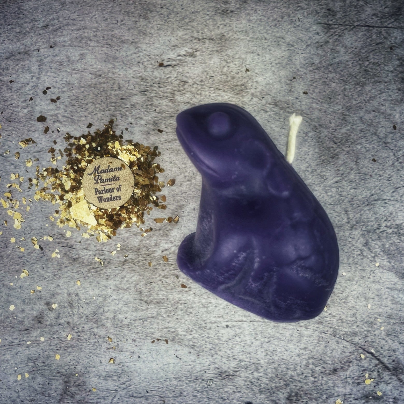 Beeswax Lucky Money Frog Spell Candle - Abundance & Prosperity Magic