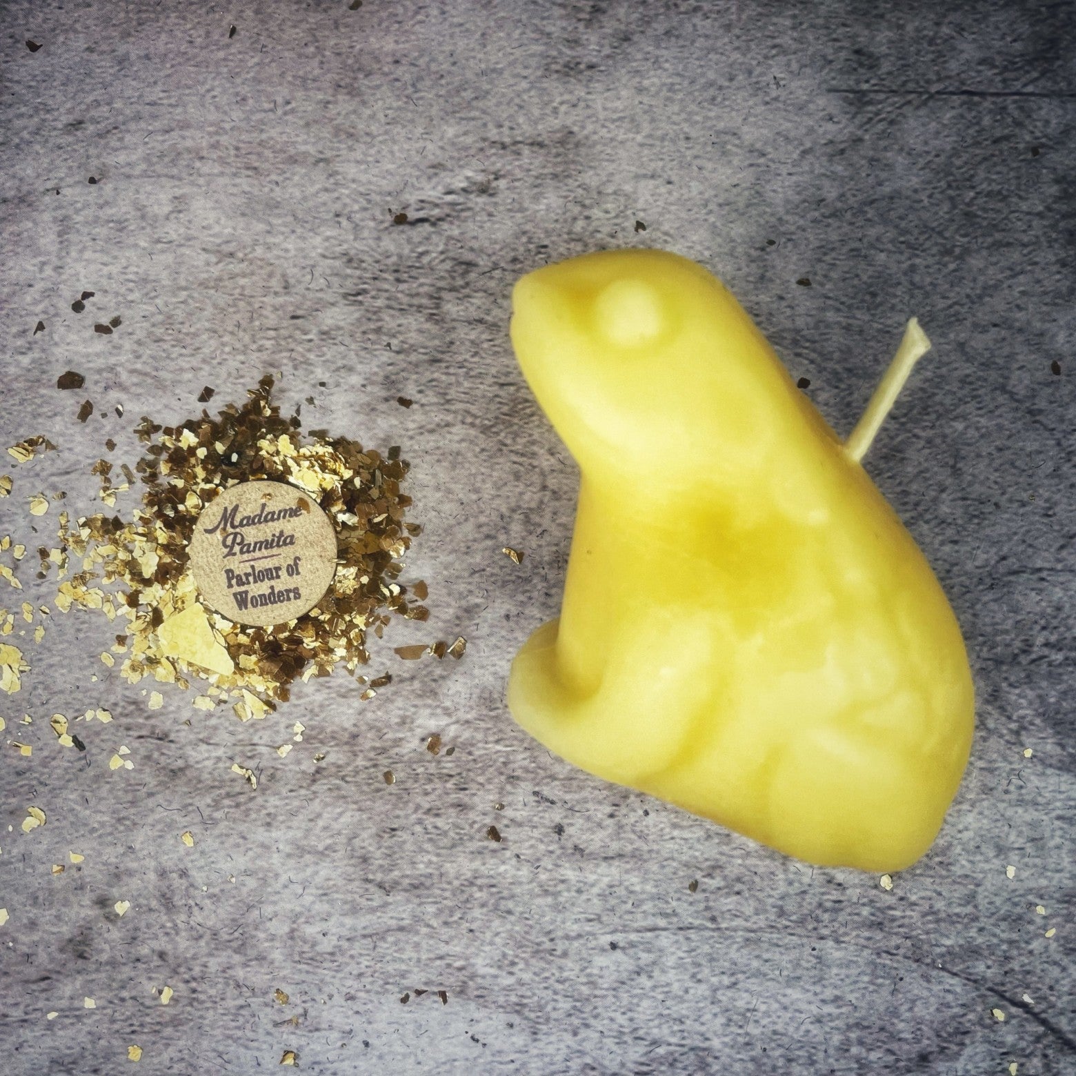 Beeswax Lucky Money Frog Spell Candle - Abundance & Prosperity Magic