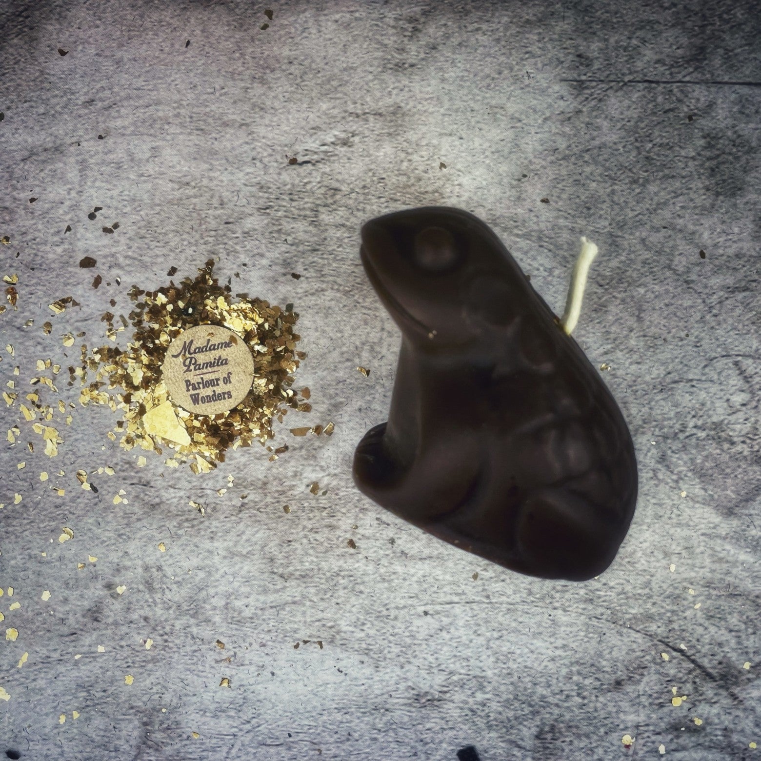 Beeswax Lucky Money Frog Spell Candle - Abundance & Prosperity Magic